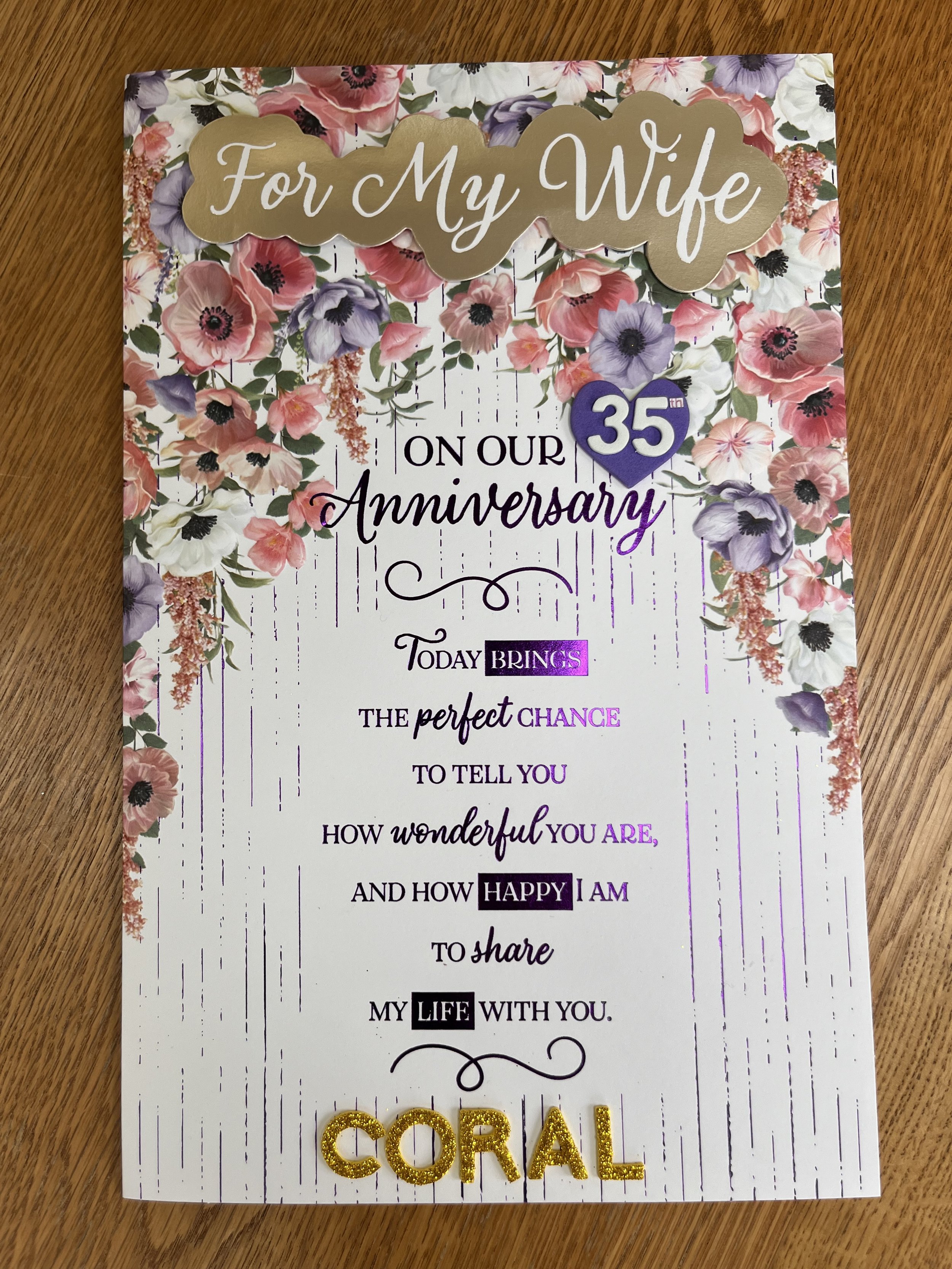 Our 35th Anniversary Card