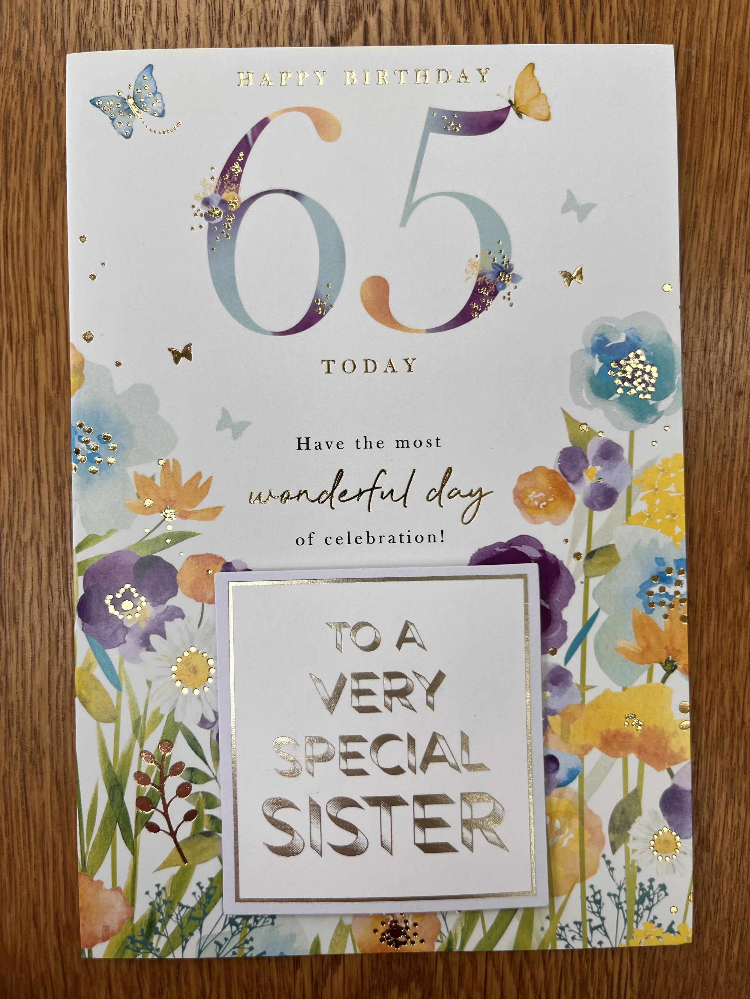 Sister 65th Birthday card
