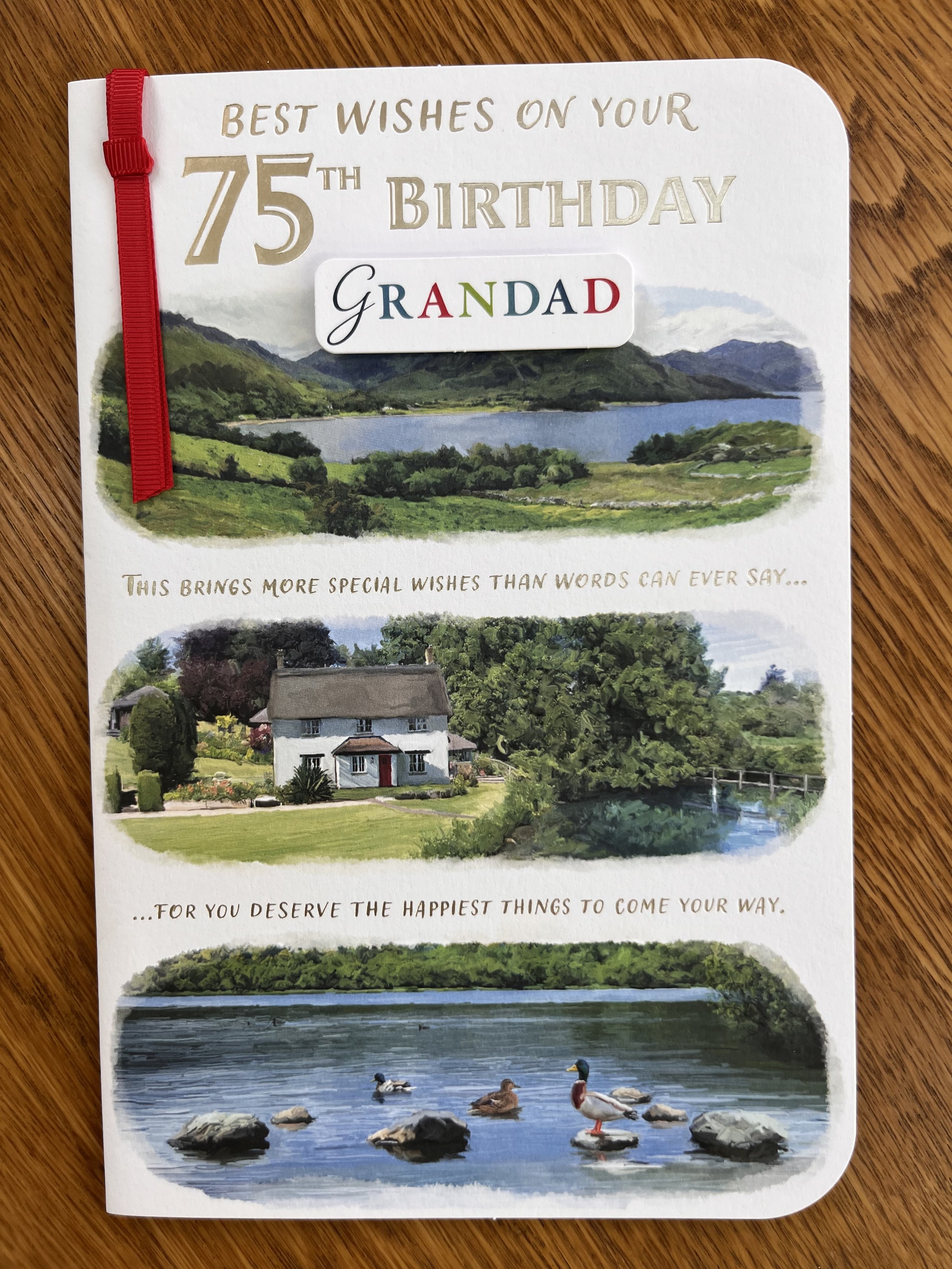 Grandad 75th Birthday card