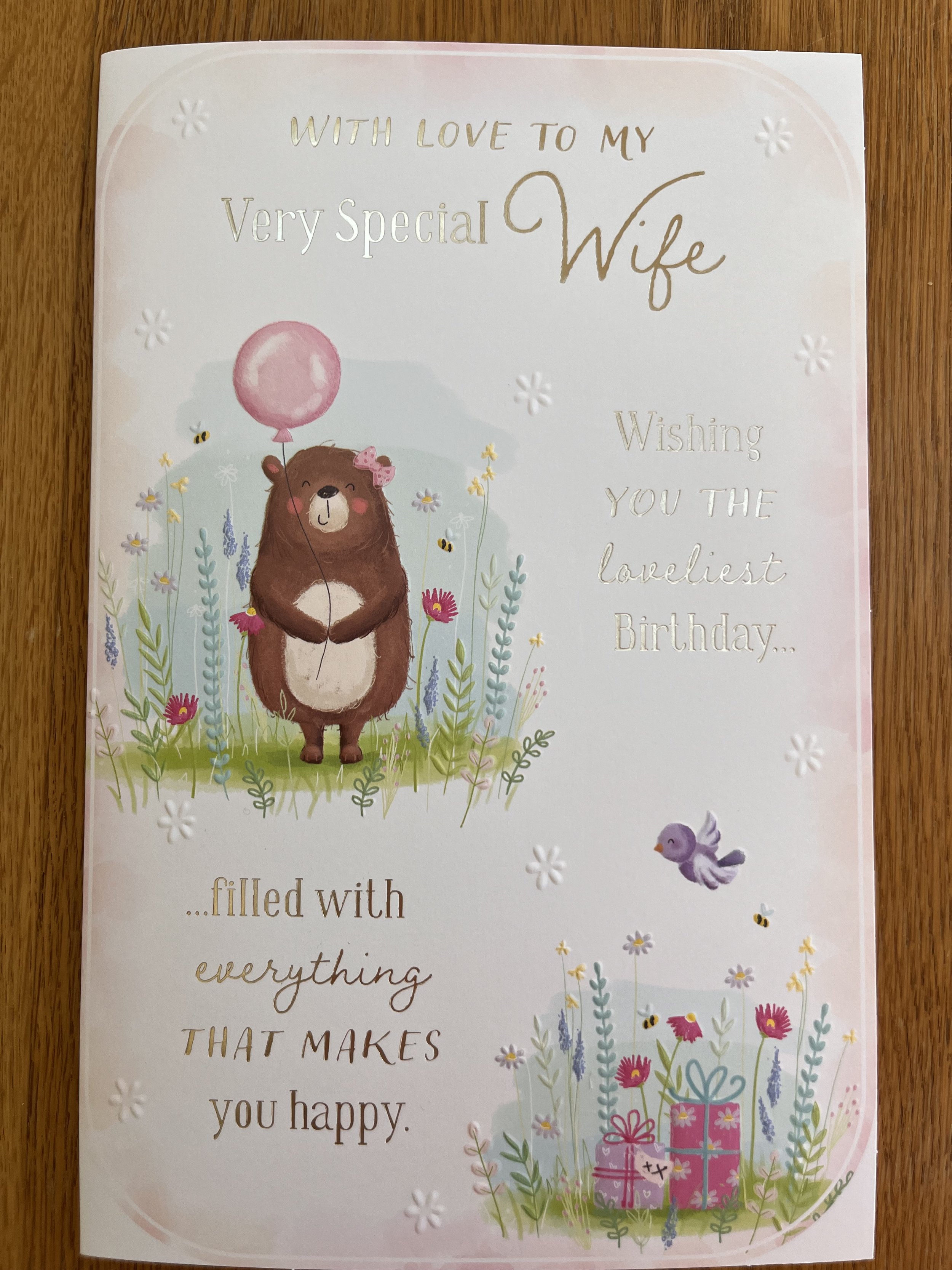 Wife birthday card