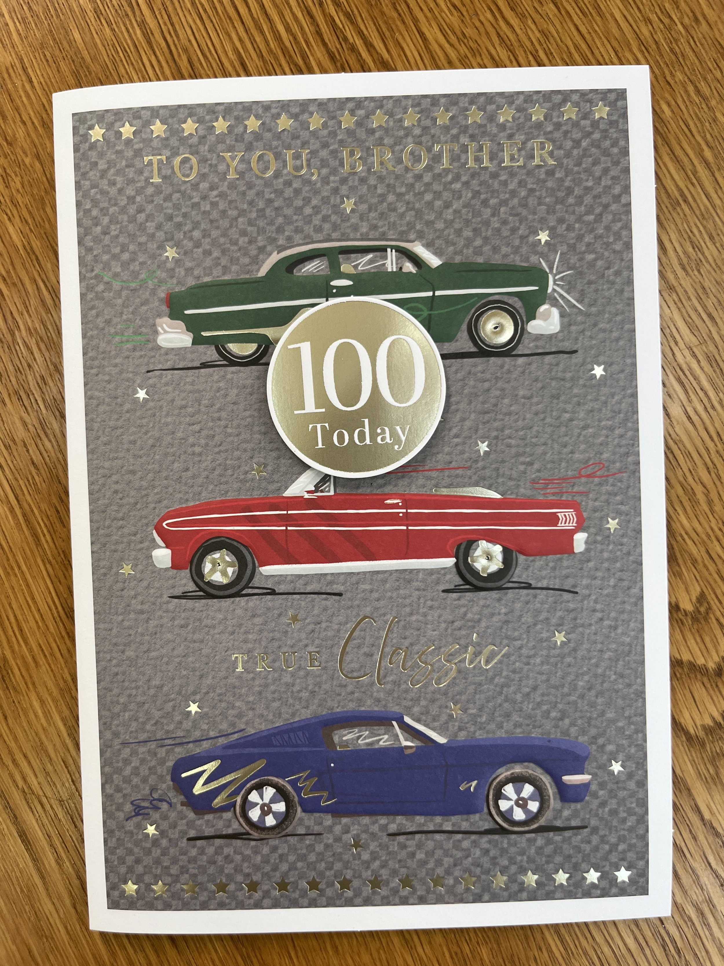 Brother 100th Birthday card
