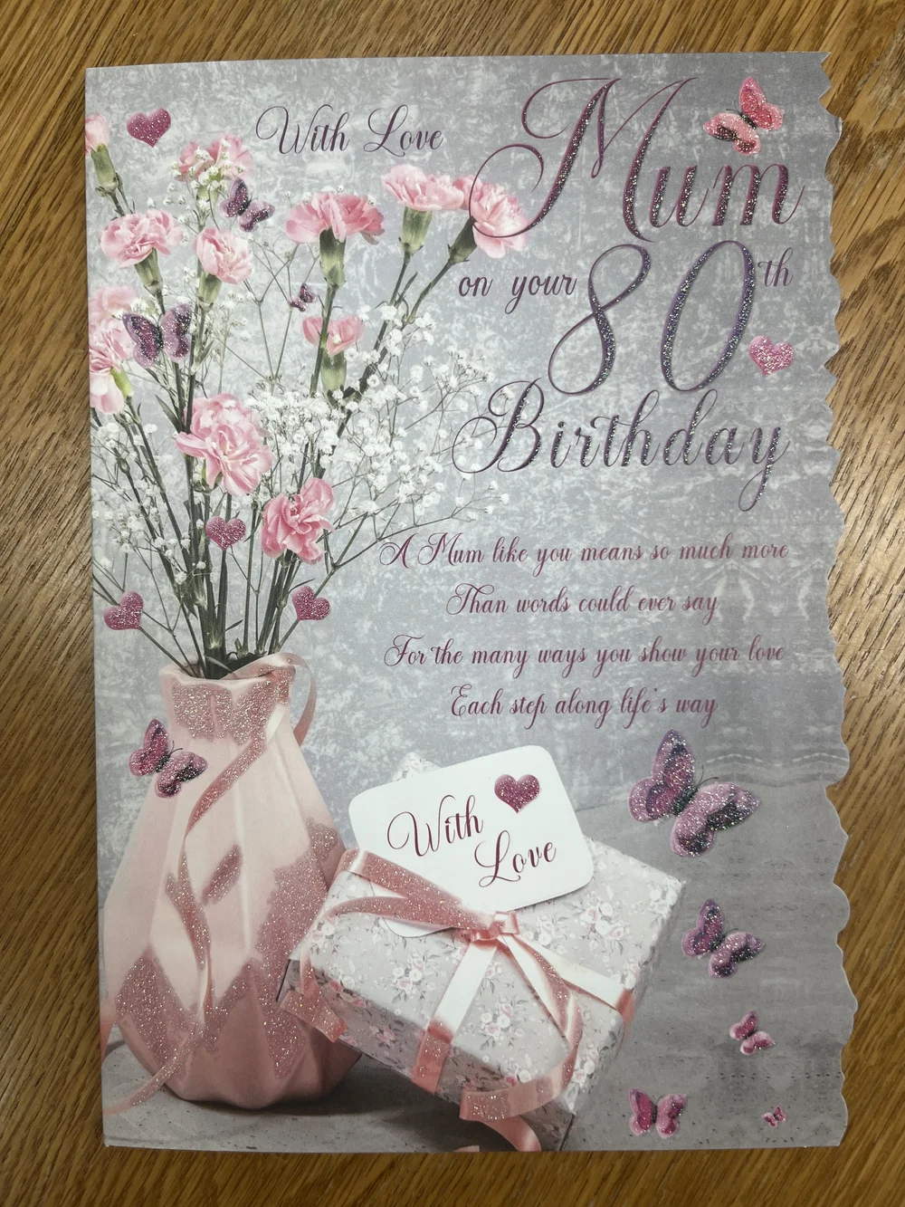 Mum 80th Birthday card — Special Thoughts