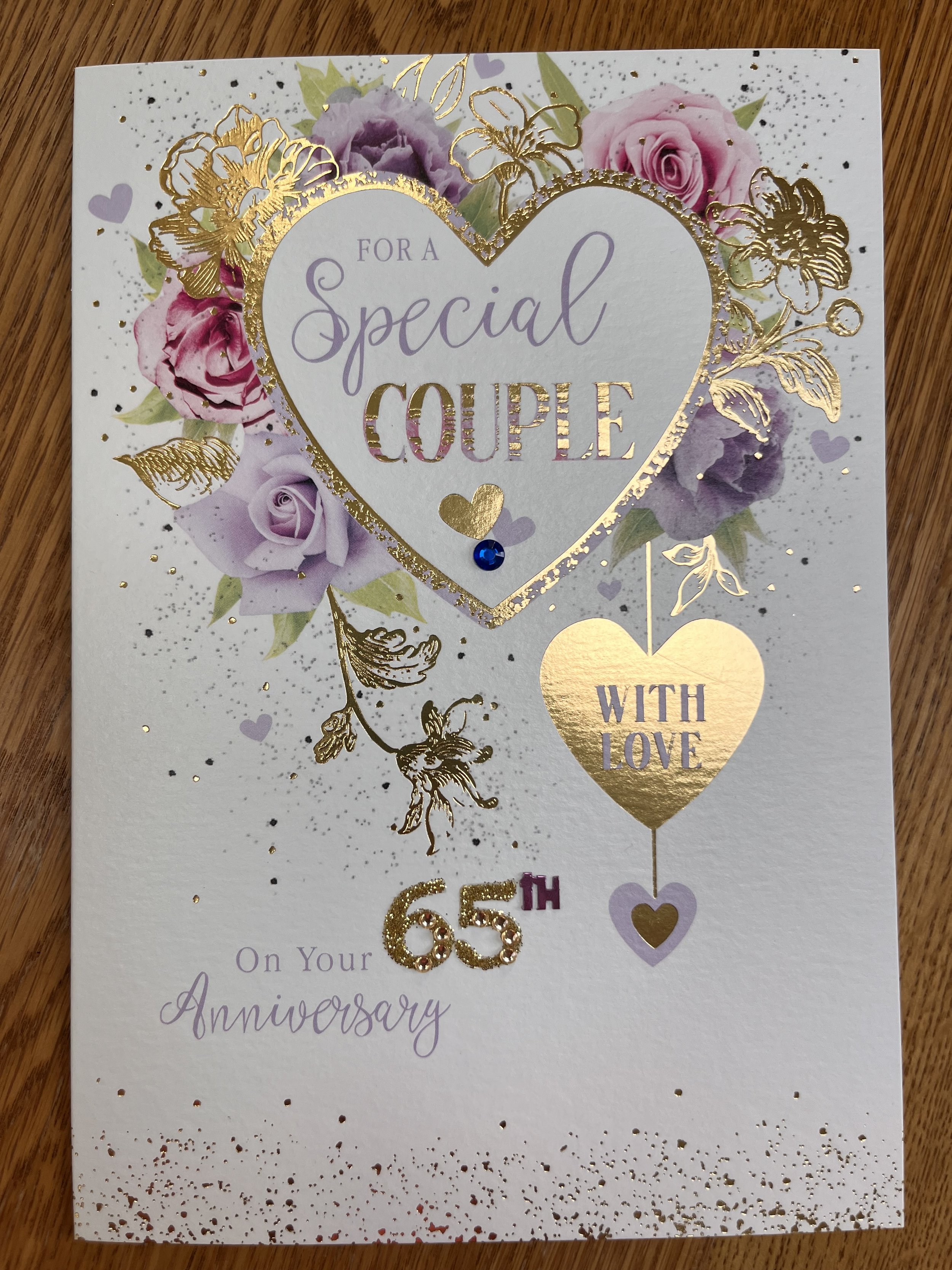 Special Couple 65th anniversary card