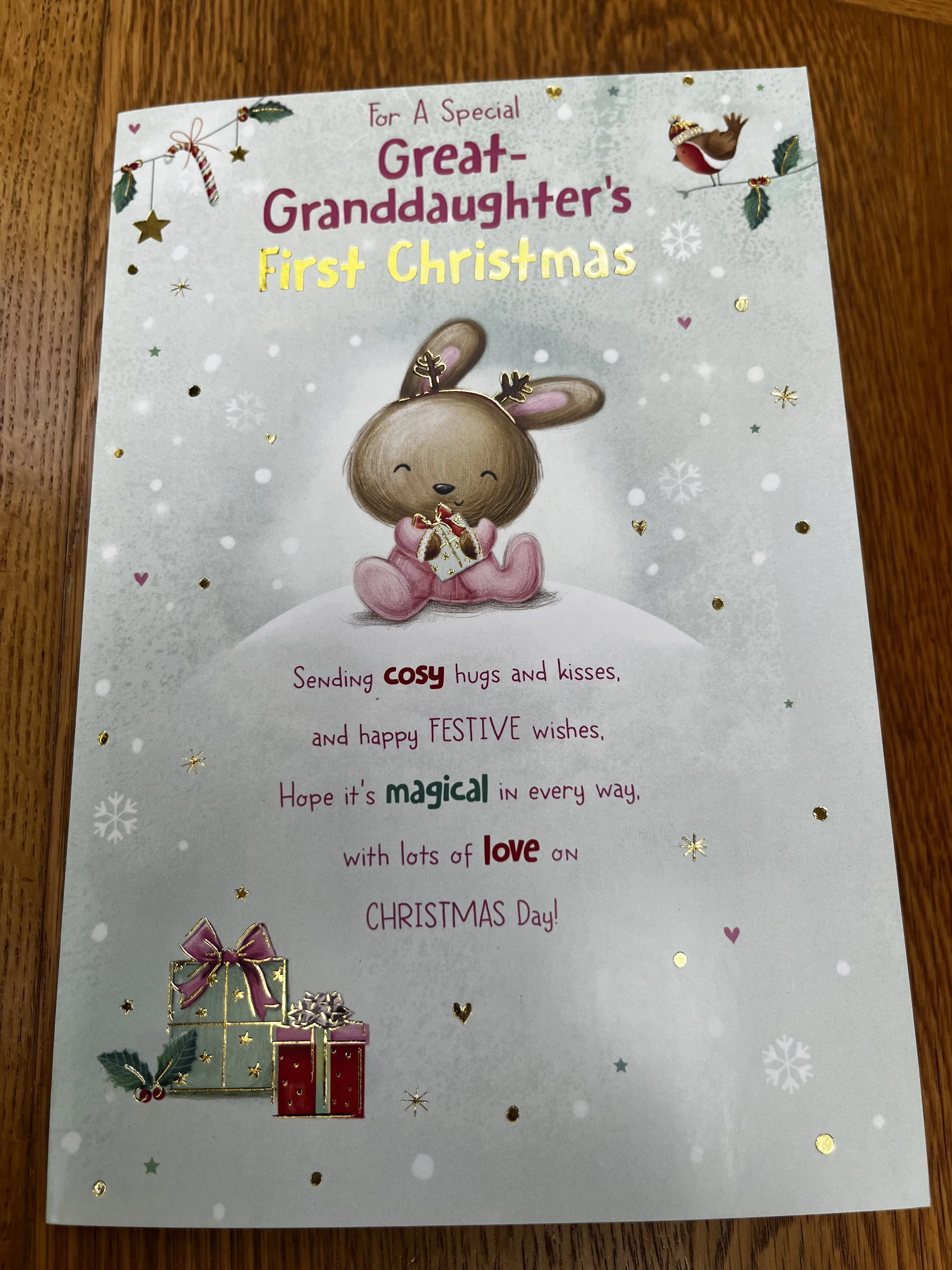 Great Granddaughter 1st christmas card