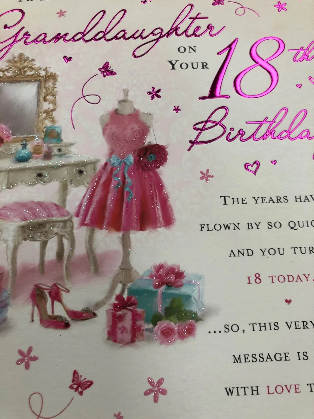 Granddaughter 18th Birthday card — Special Thoughts