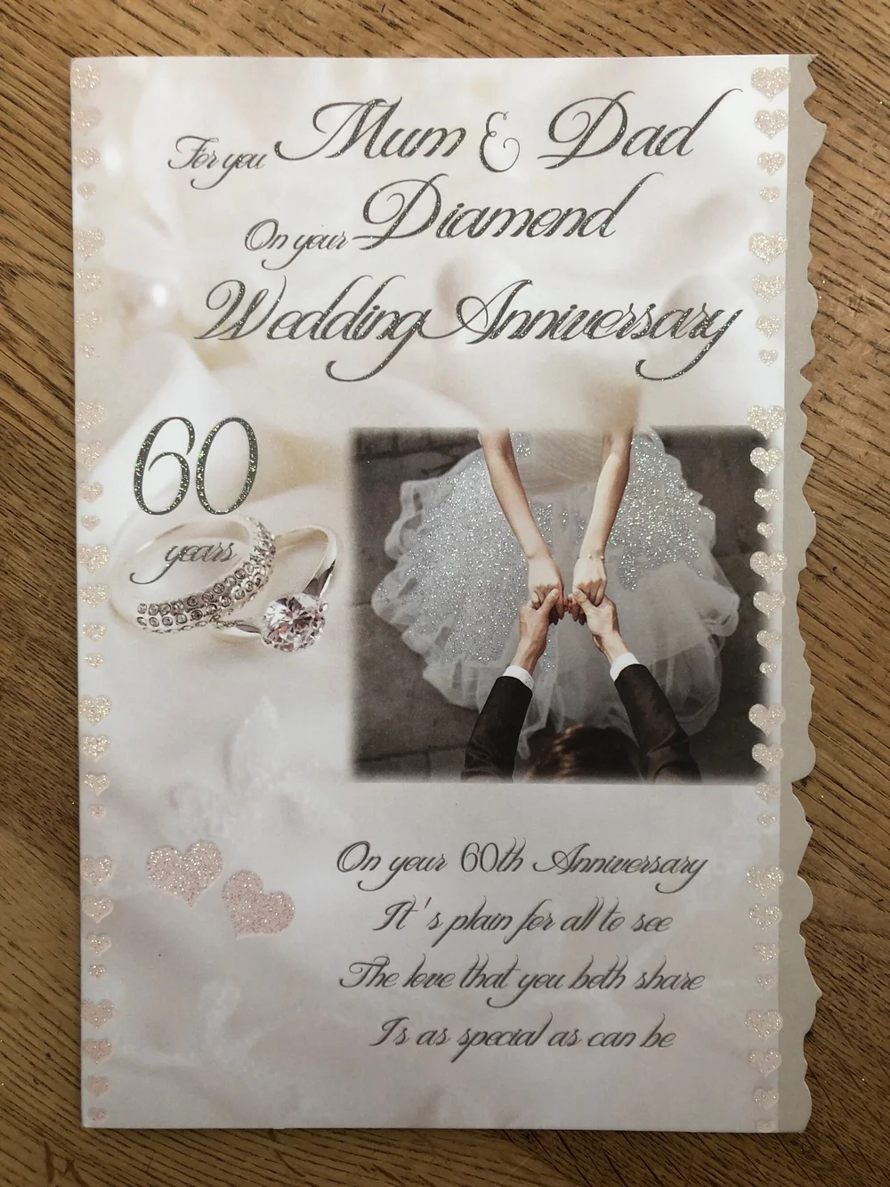 Diamond wedding gifts for mum hotsell and dad