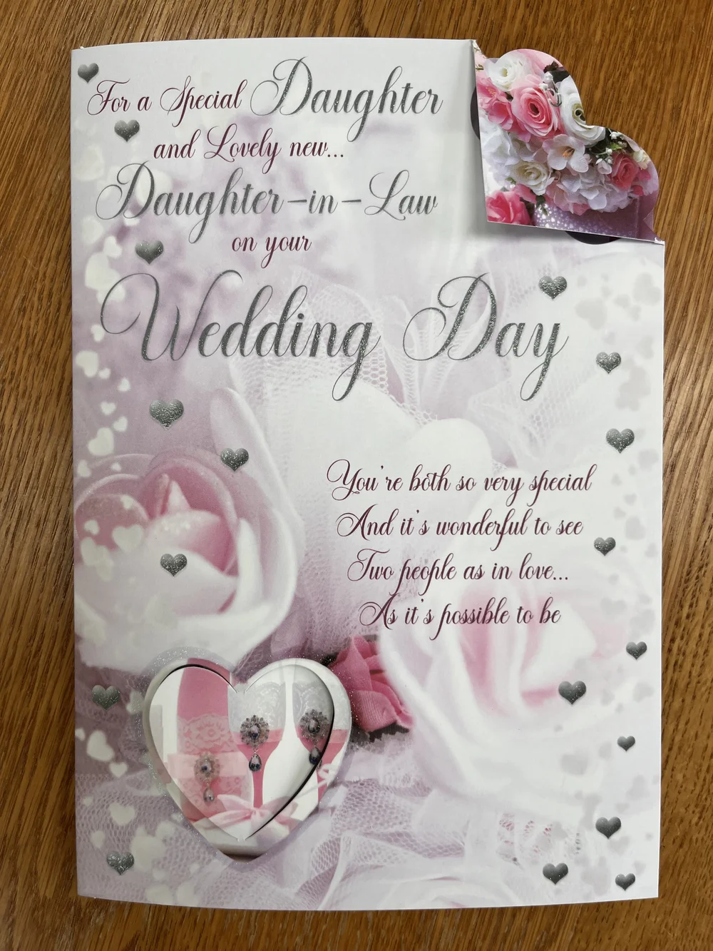 White Cotton Cards Large Champagne Flutes To A Special Granddaughter & Her Husband Day Handmade Wedding Card, XBD82