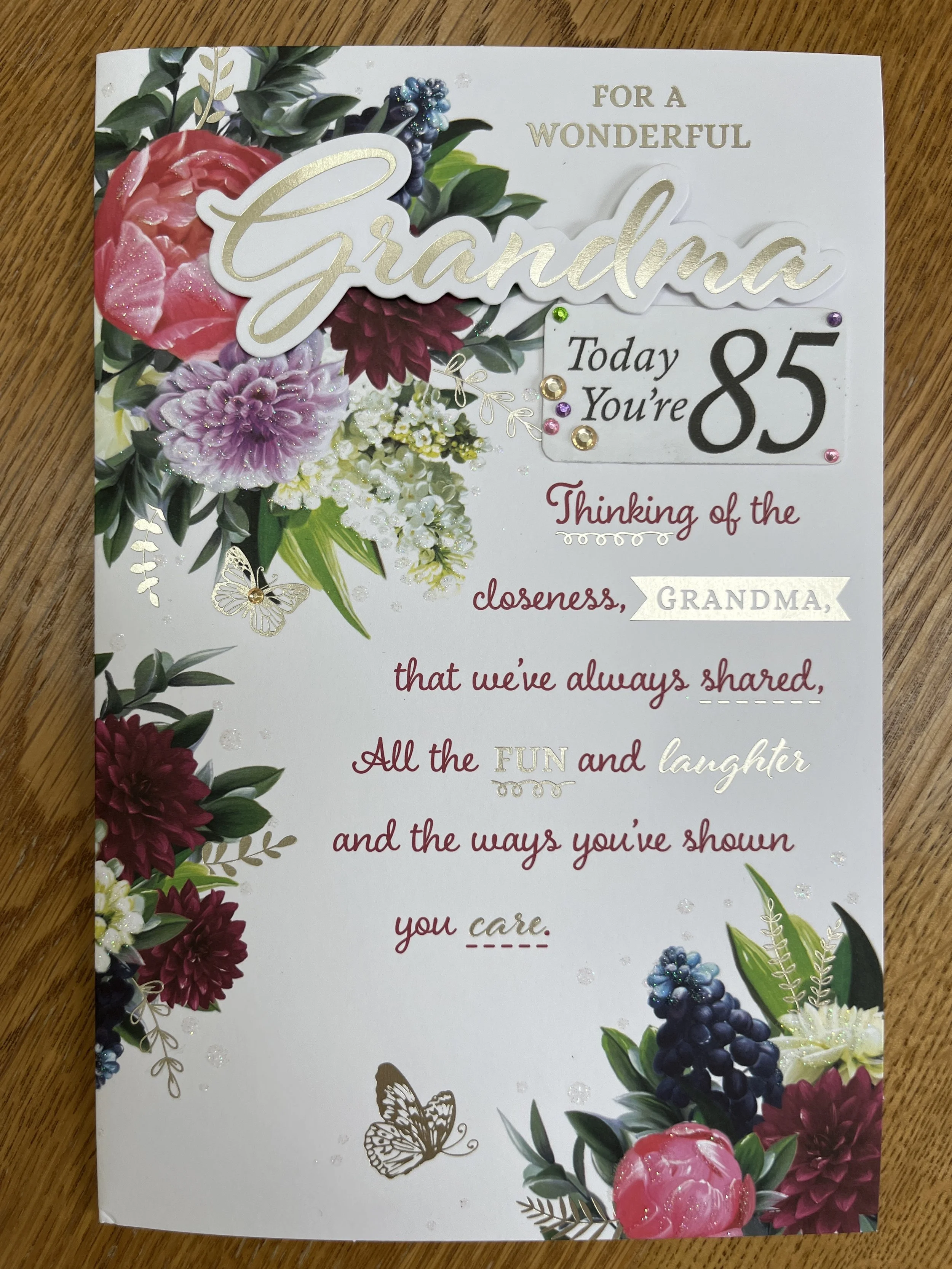 Grandma 85th Birthday card