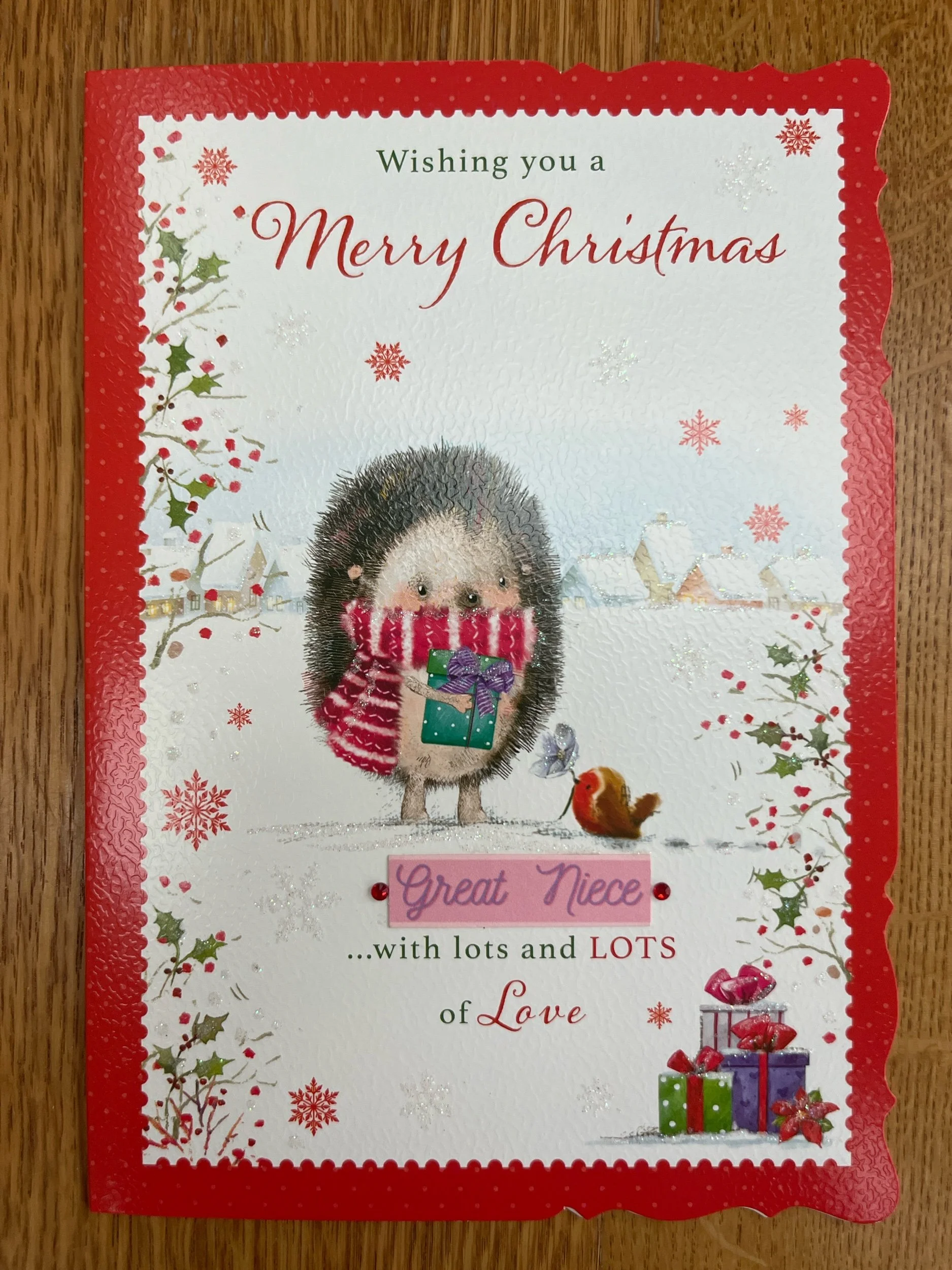 Great Niece christmas card