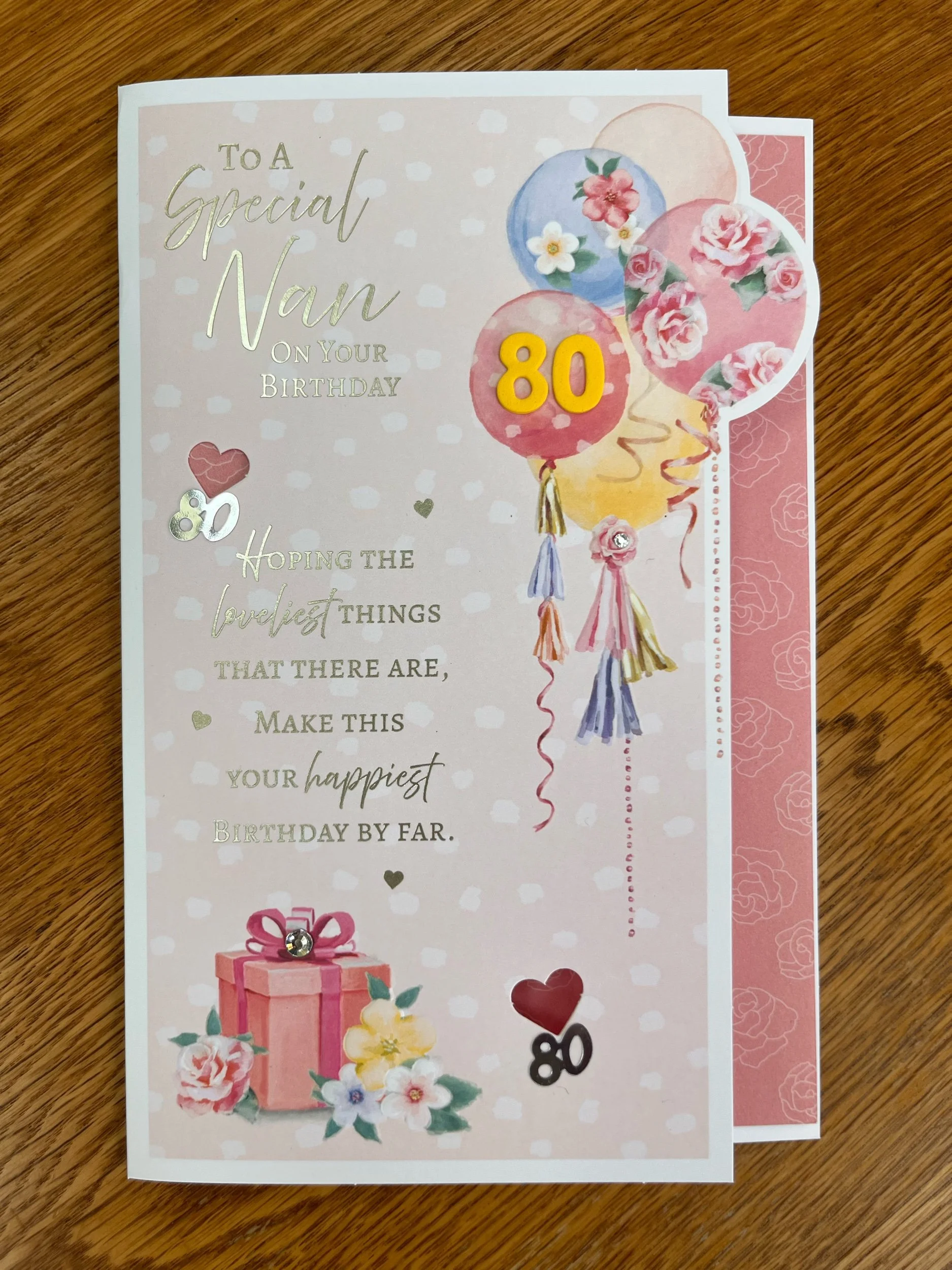 Nan 80th Birthday card