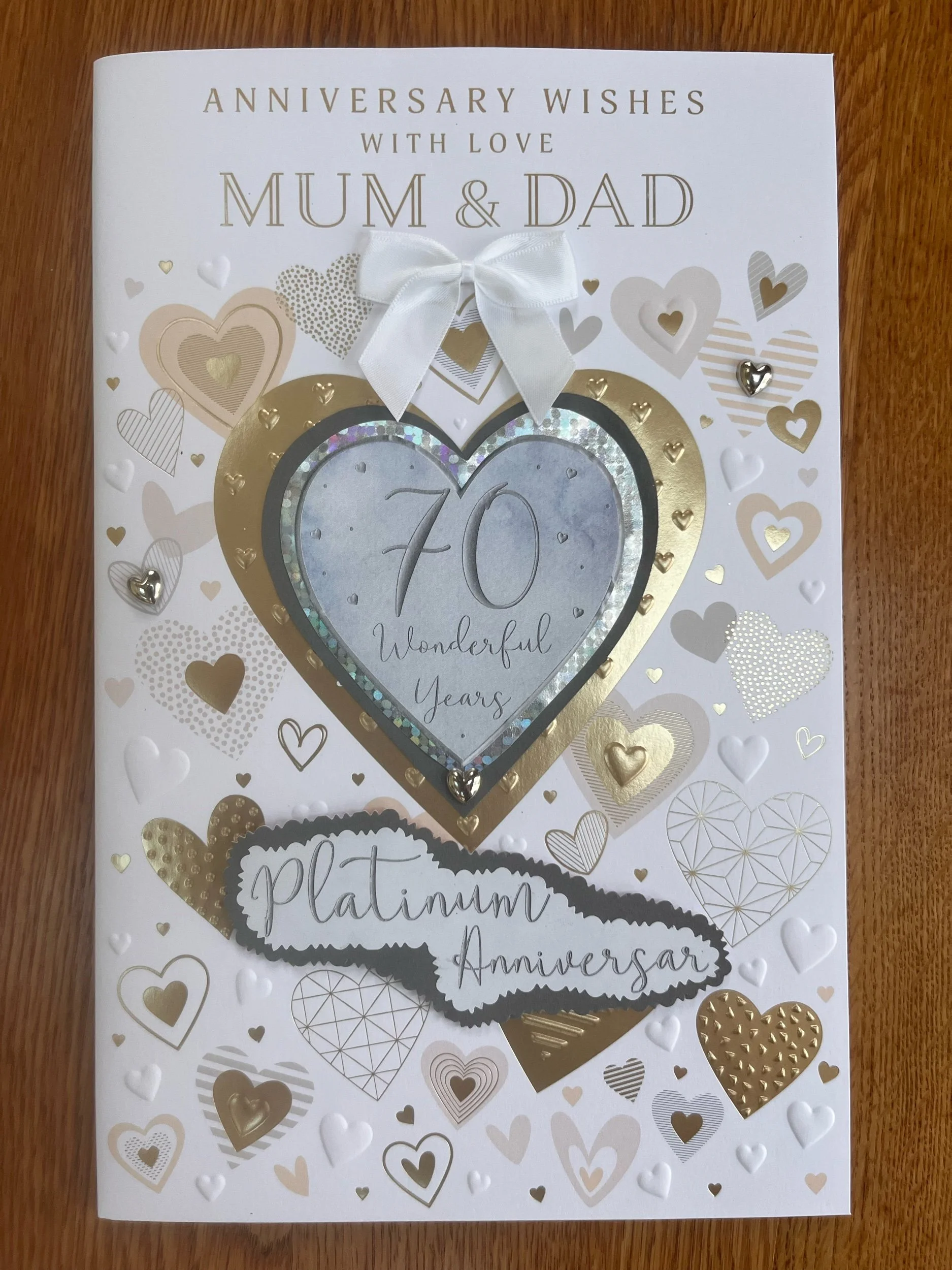Extra Special Mum and Dad 70th anniversary card
