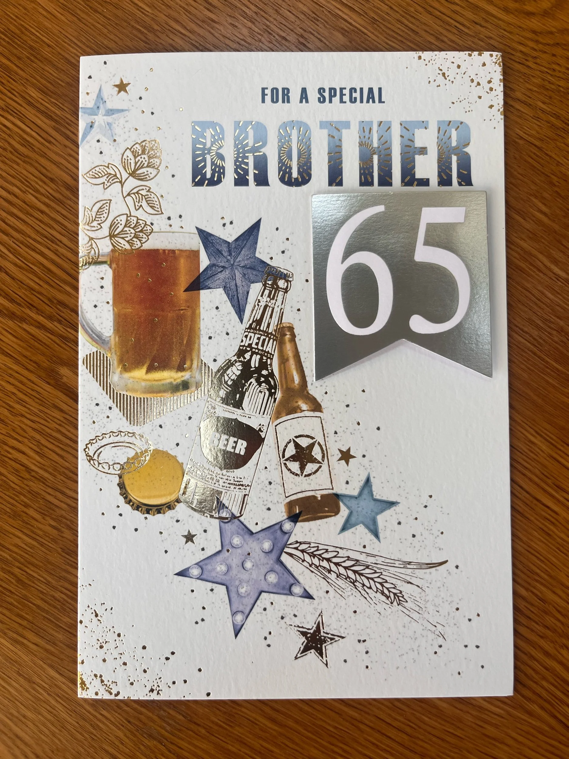 Brother 65th Birthday card