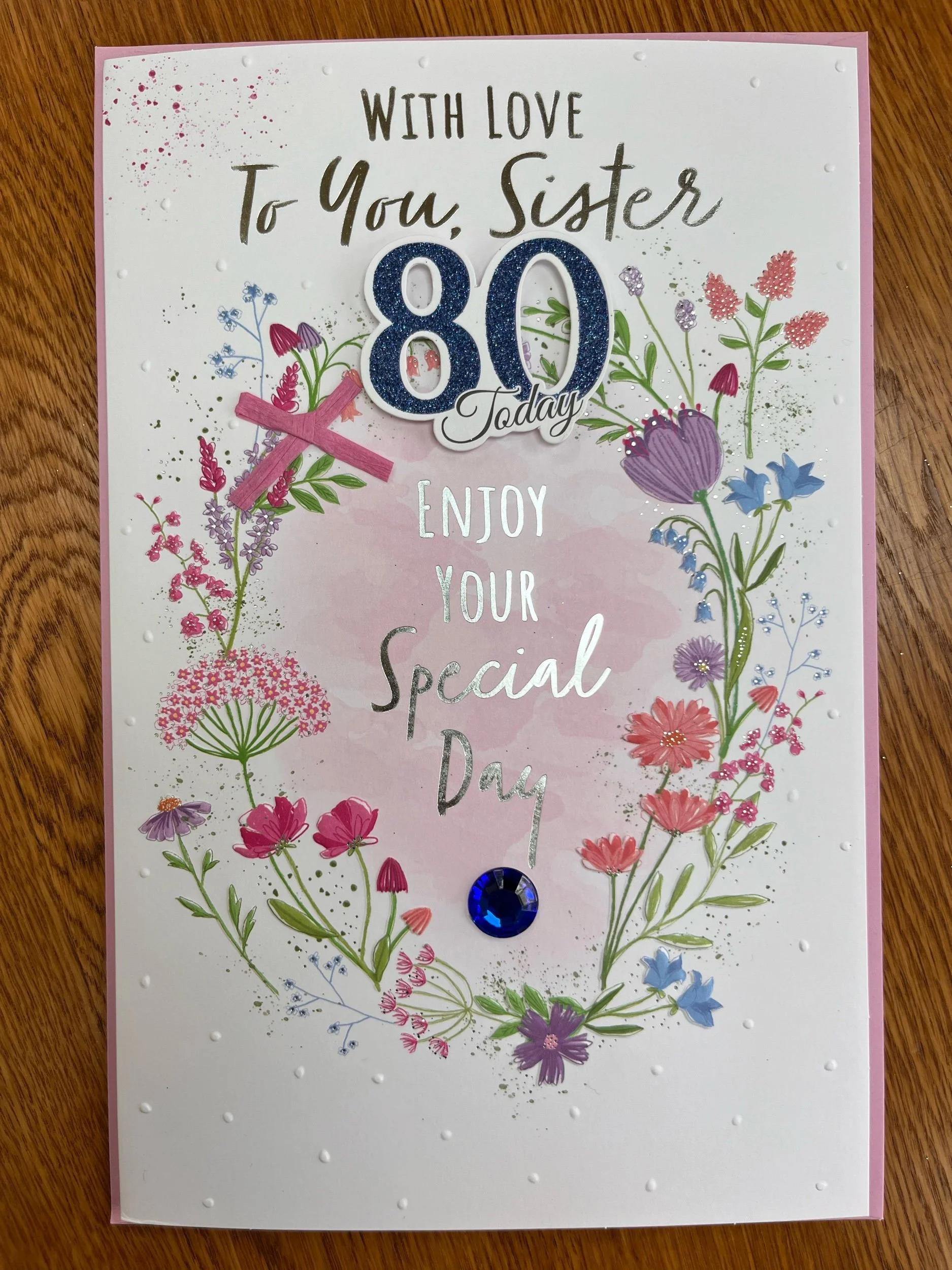 Extra Special Sister 80th Birthday card