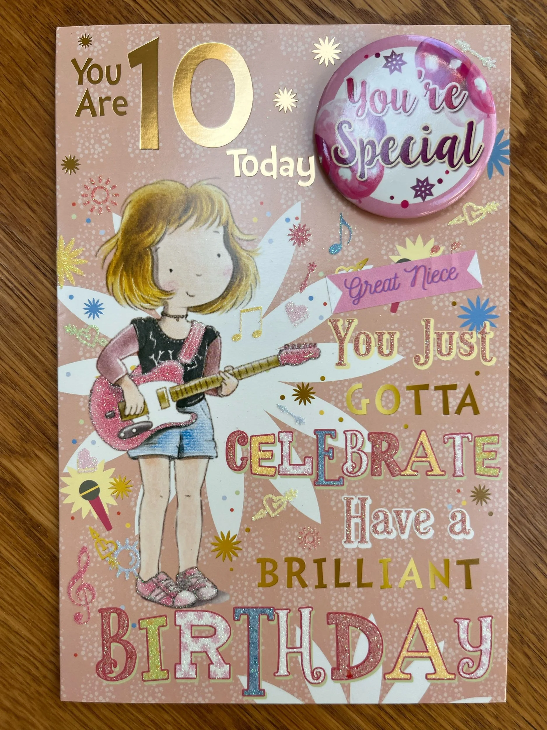 Great Niece 10th Birthday Card
