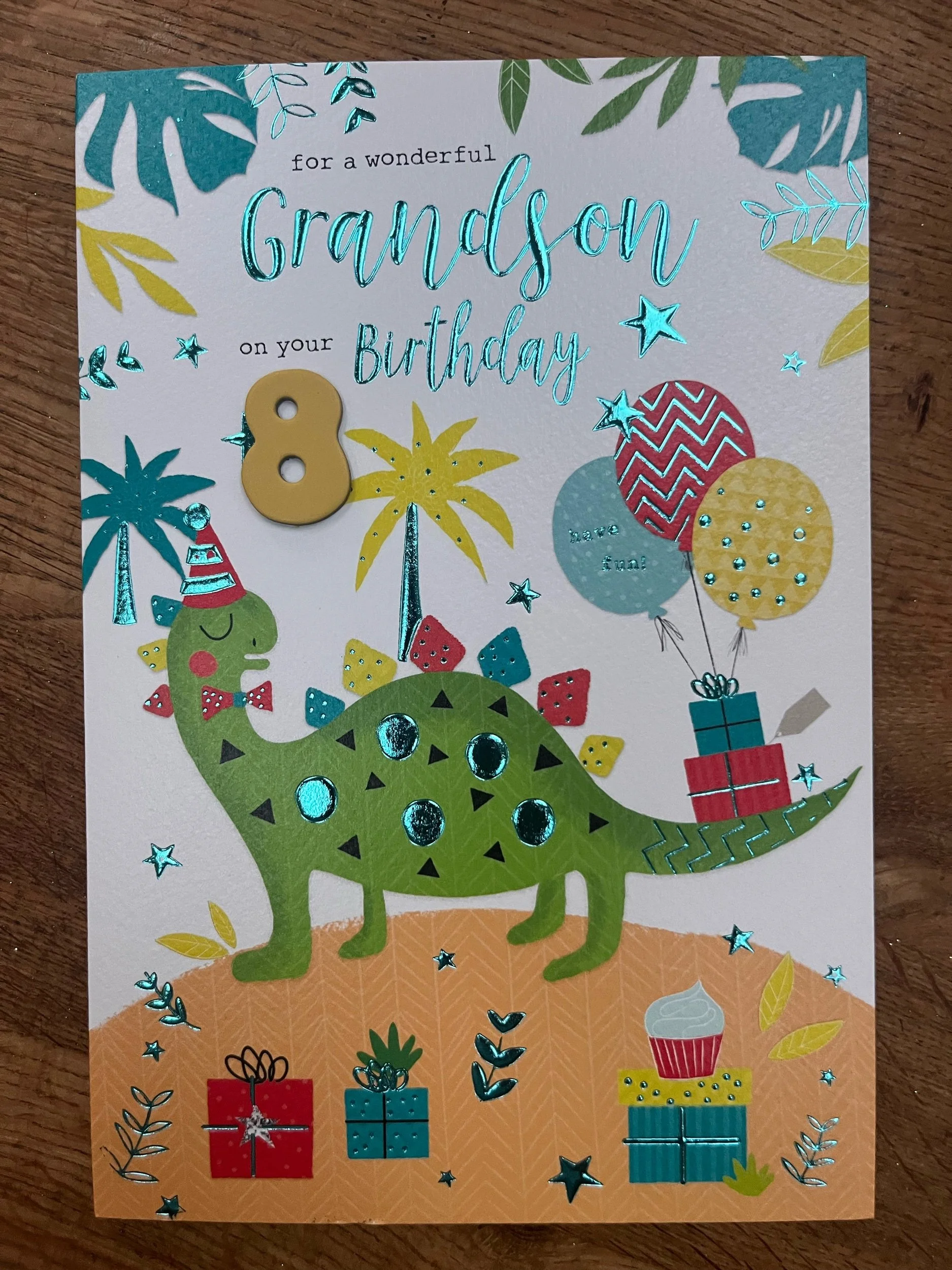 Grandson 8th birthday card