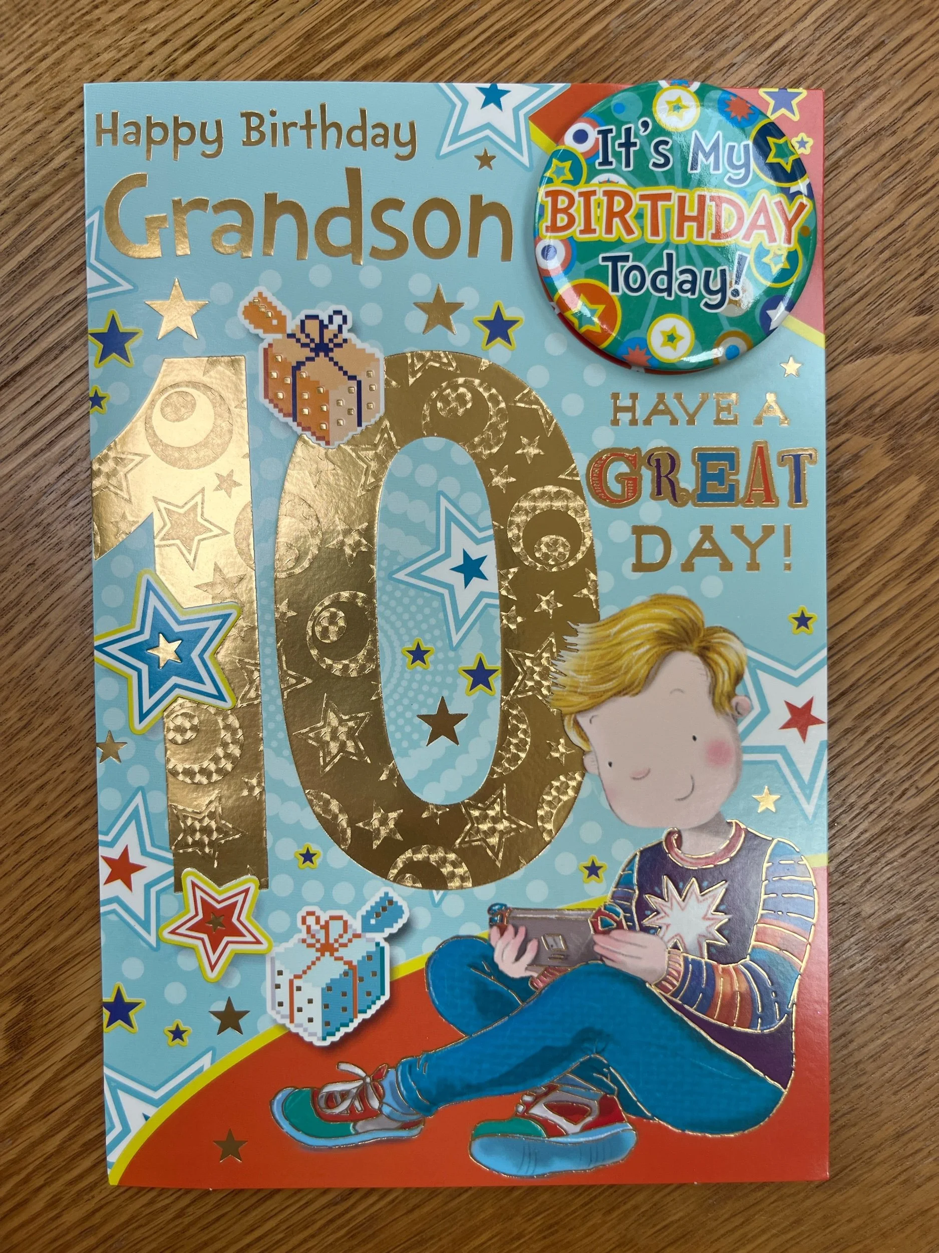 Grandson 10th Birthday Card