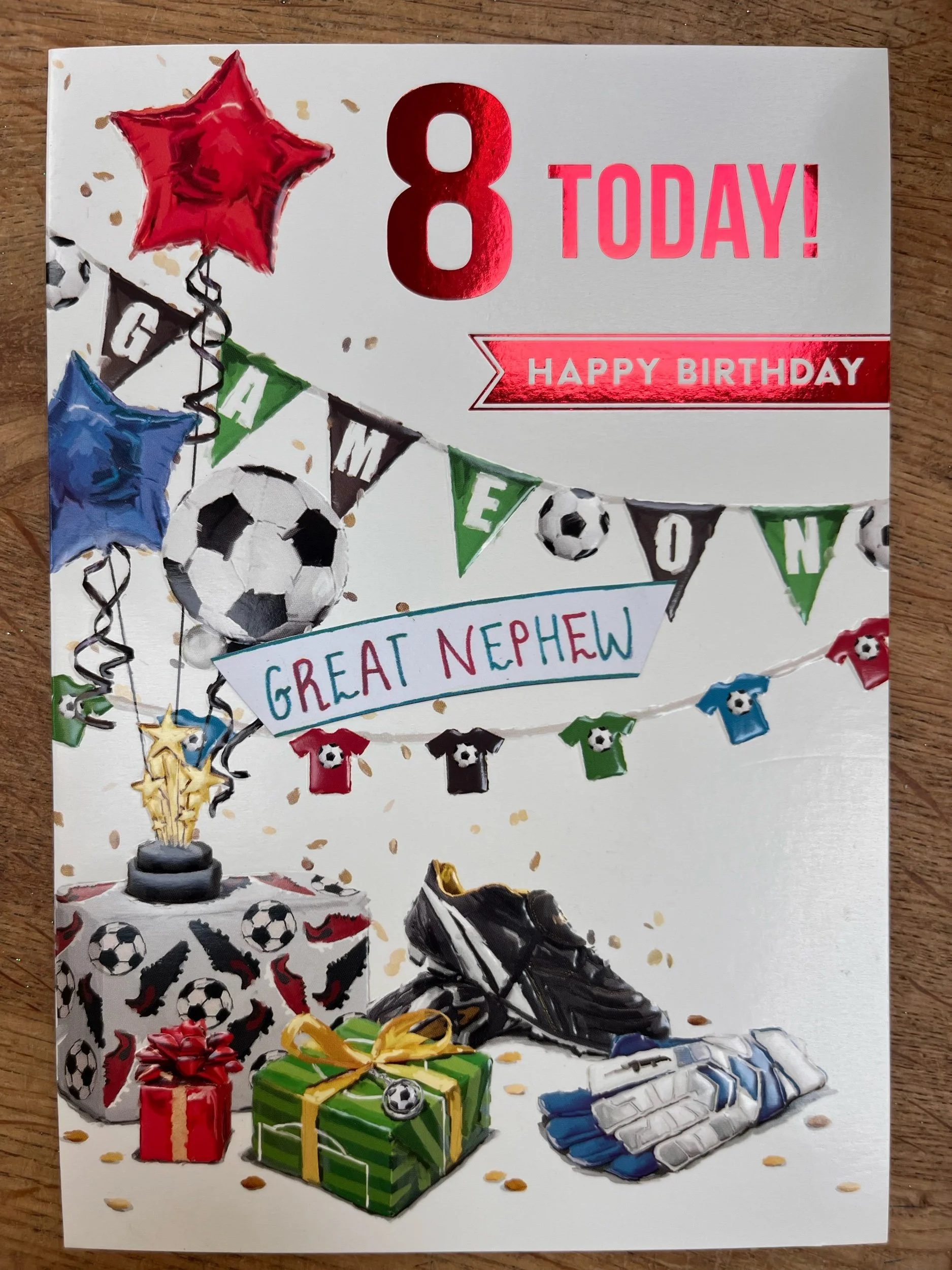 Great Nephew 8th Birthday Card