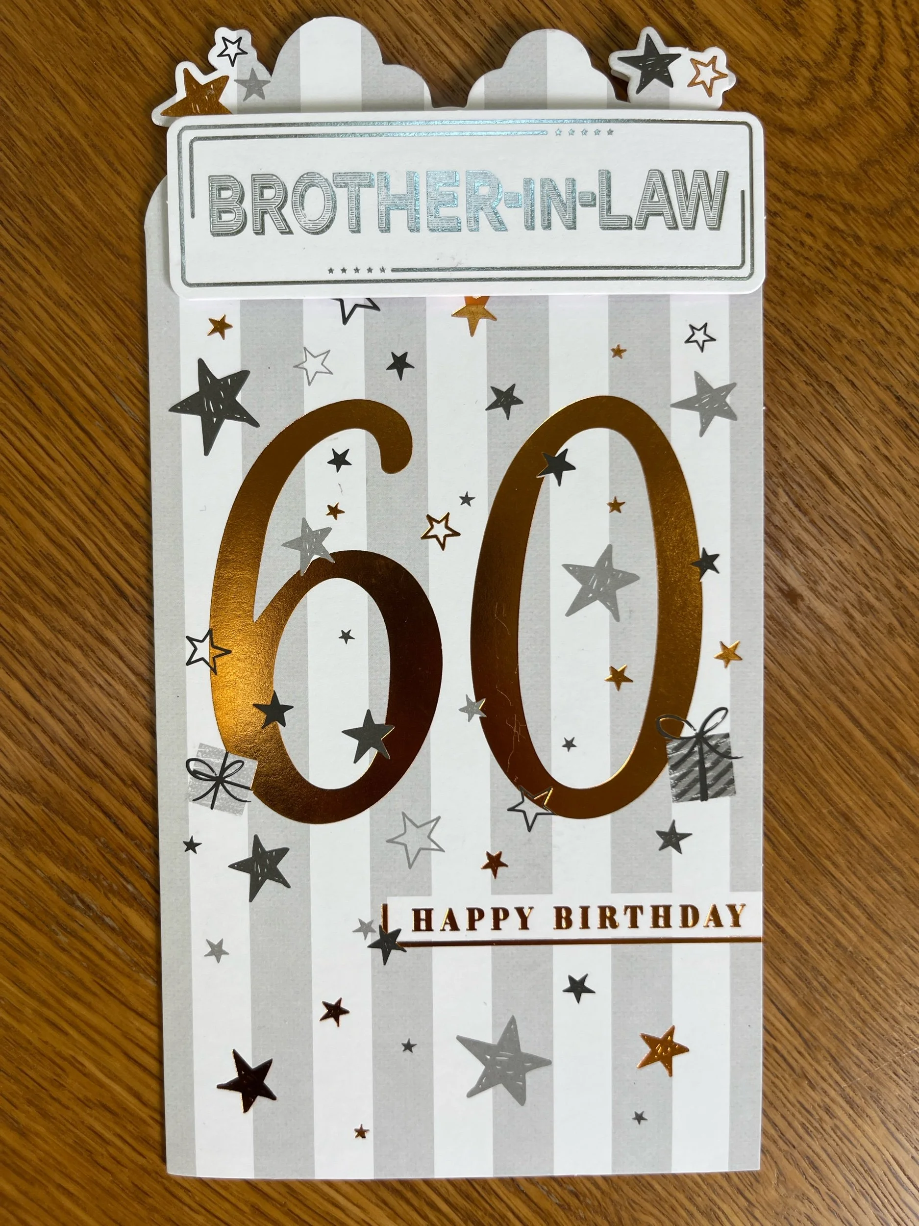 Brother in Law 60th birthday card