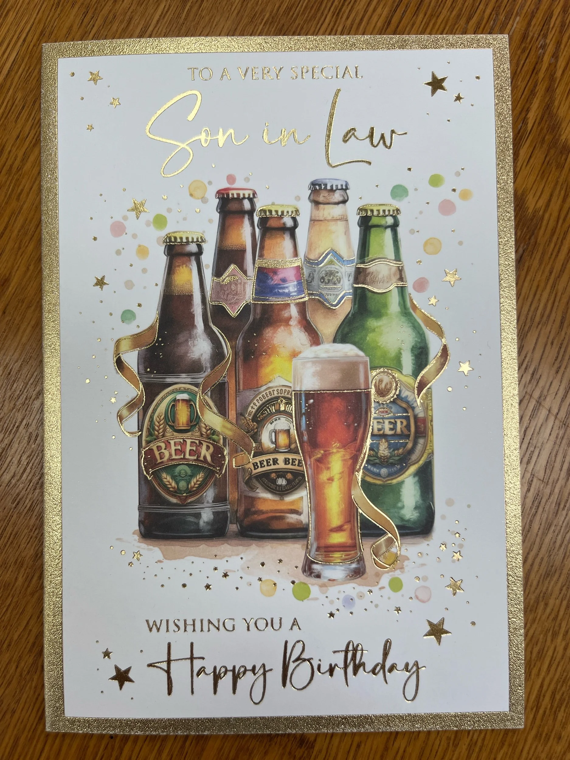 Son in Law birthday card