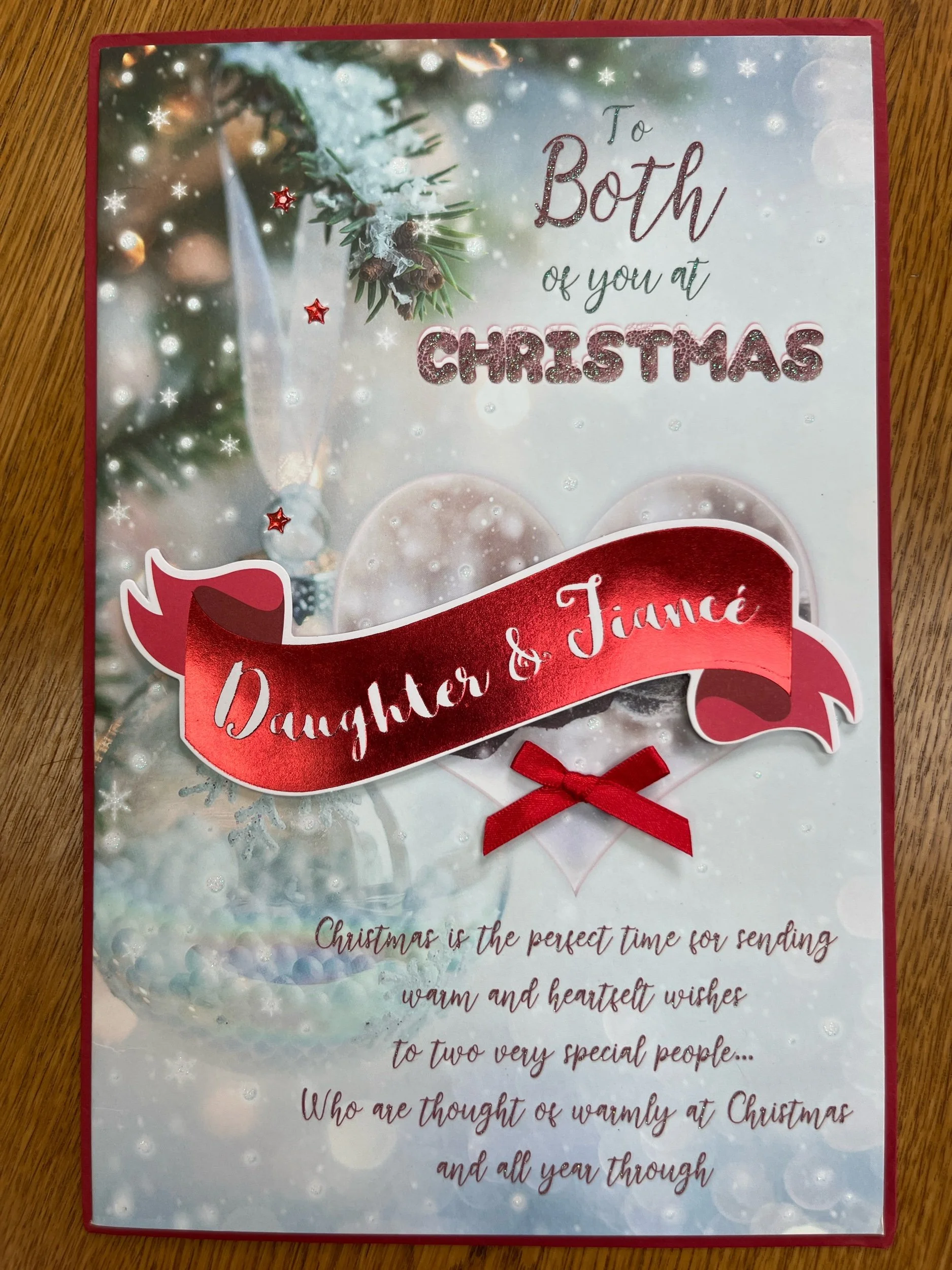 Special Daughter and Fiancé christmas card