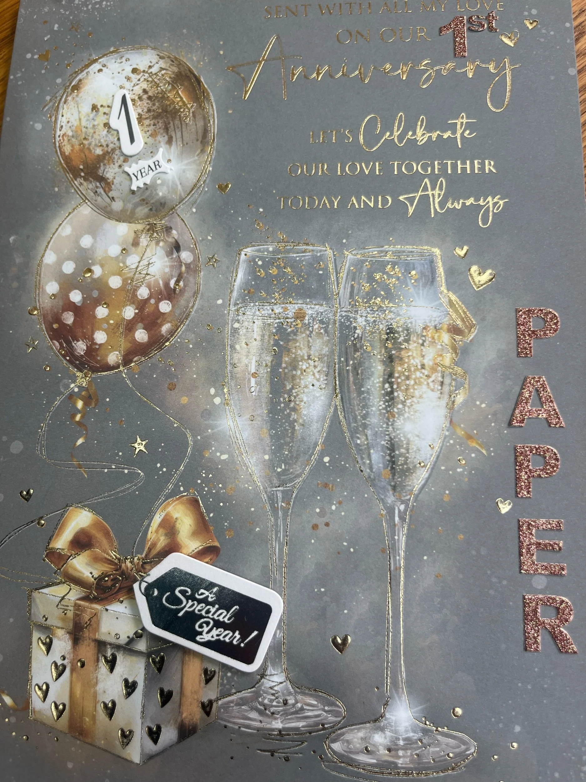 Our 1st Anniversary card