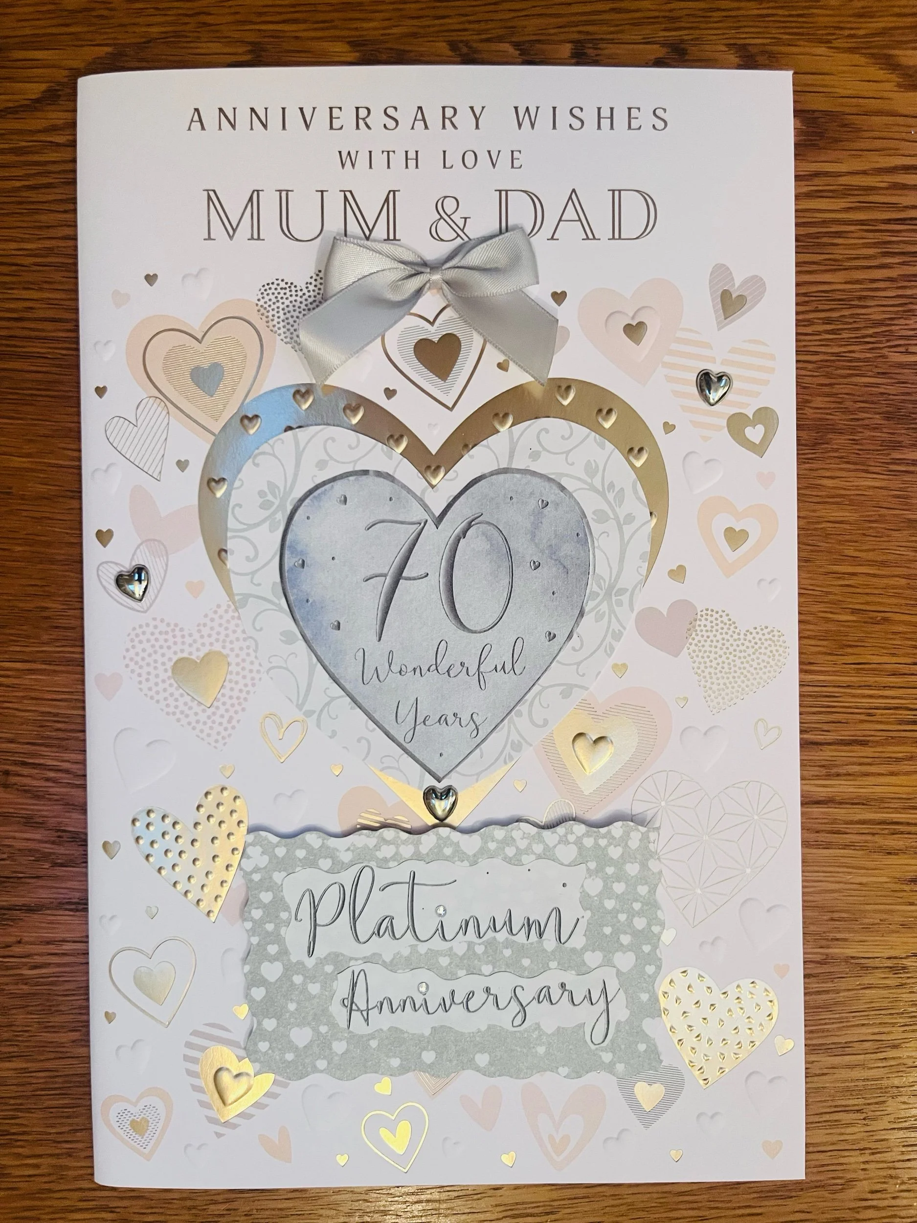 Extra Special Mum and Dad 70th Anniversary card