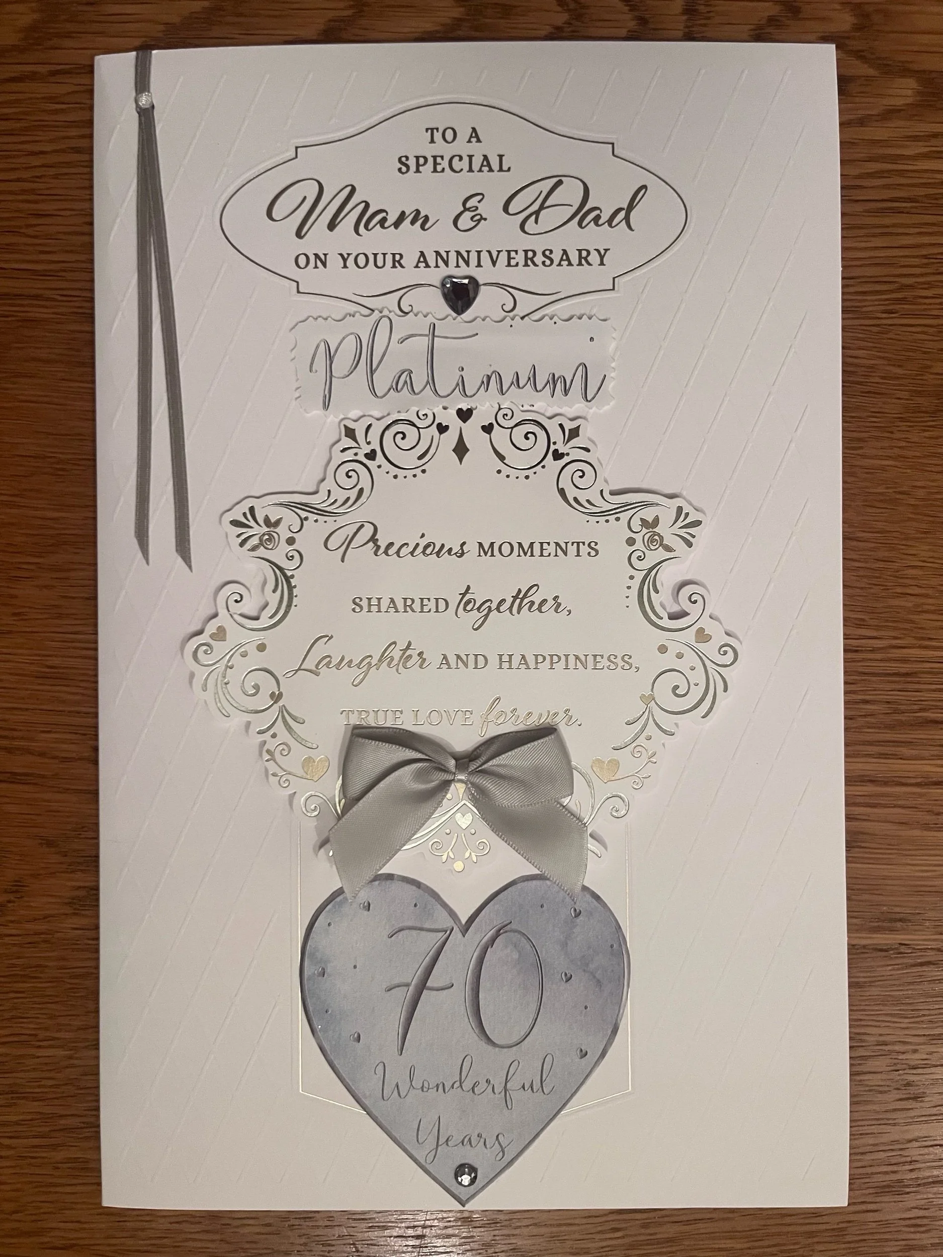 Extra Special Mam and Dad 70th Wedding Anniversary card