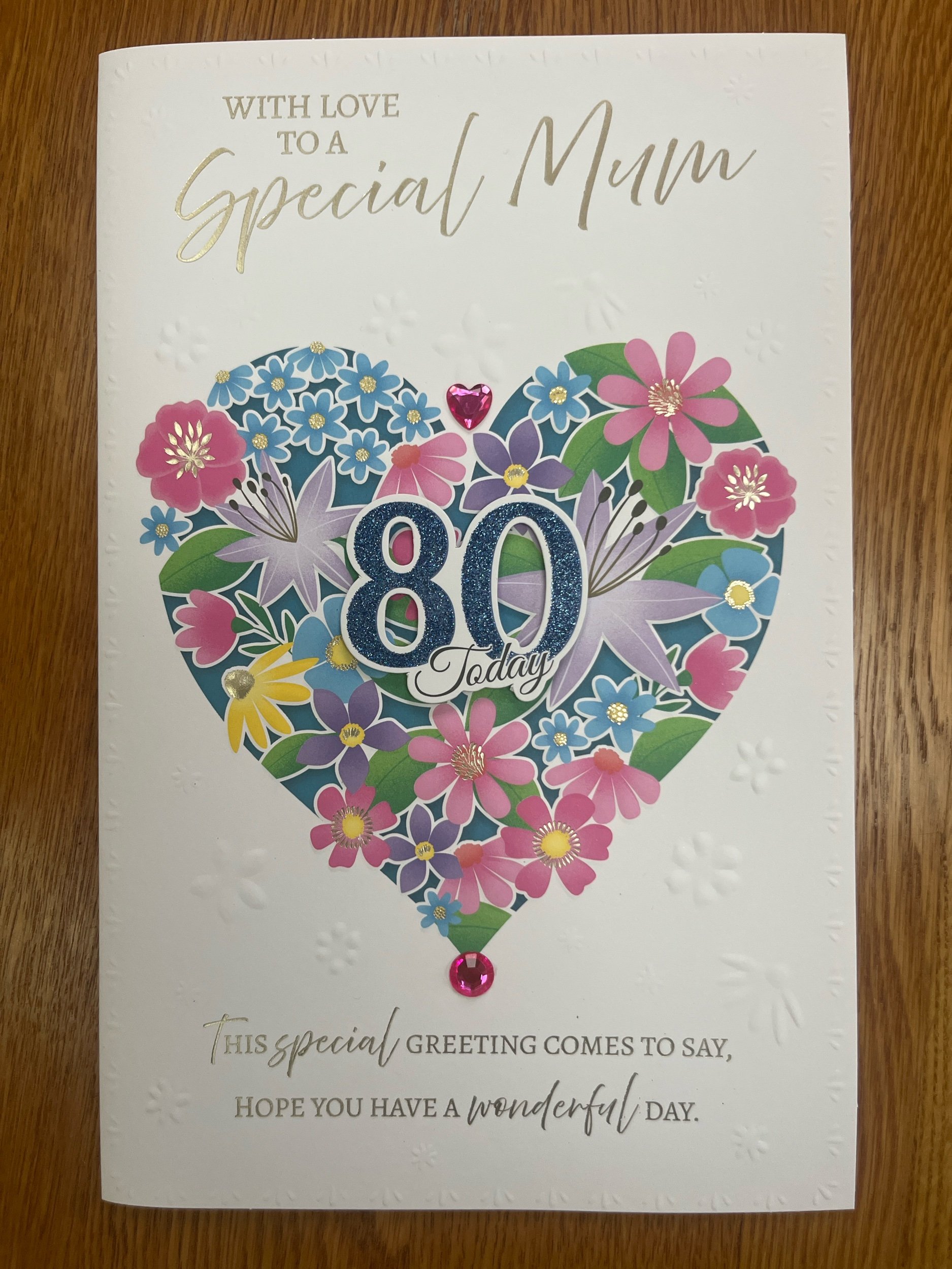 Extra Special Mum 80th birthday card