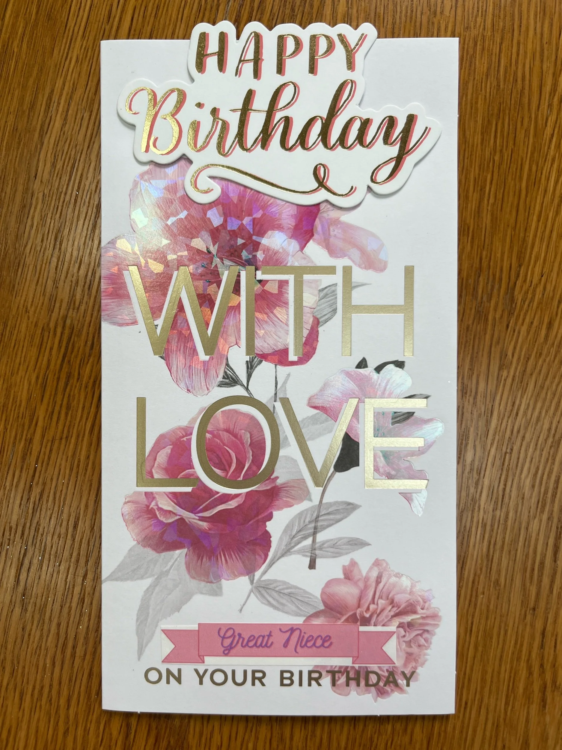 Great Niece birthday card