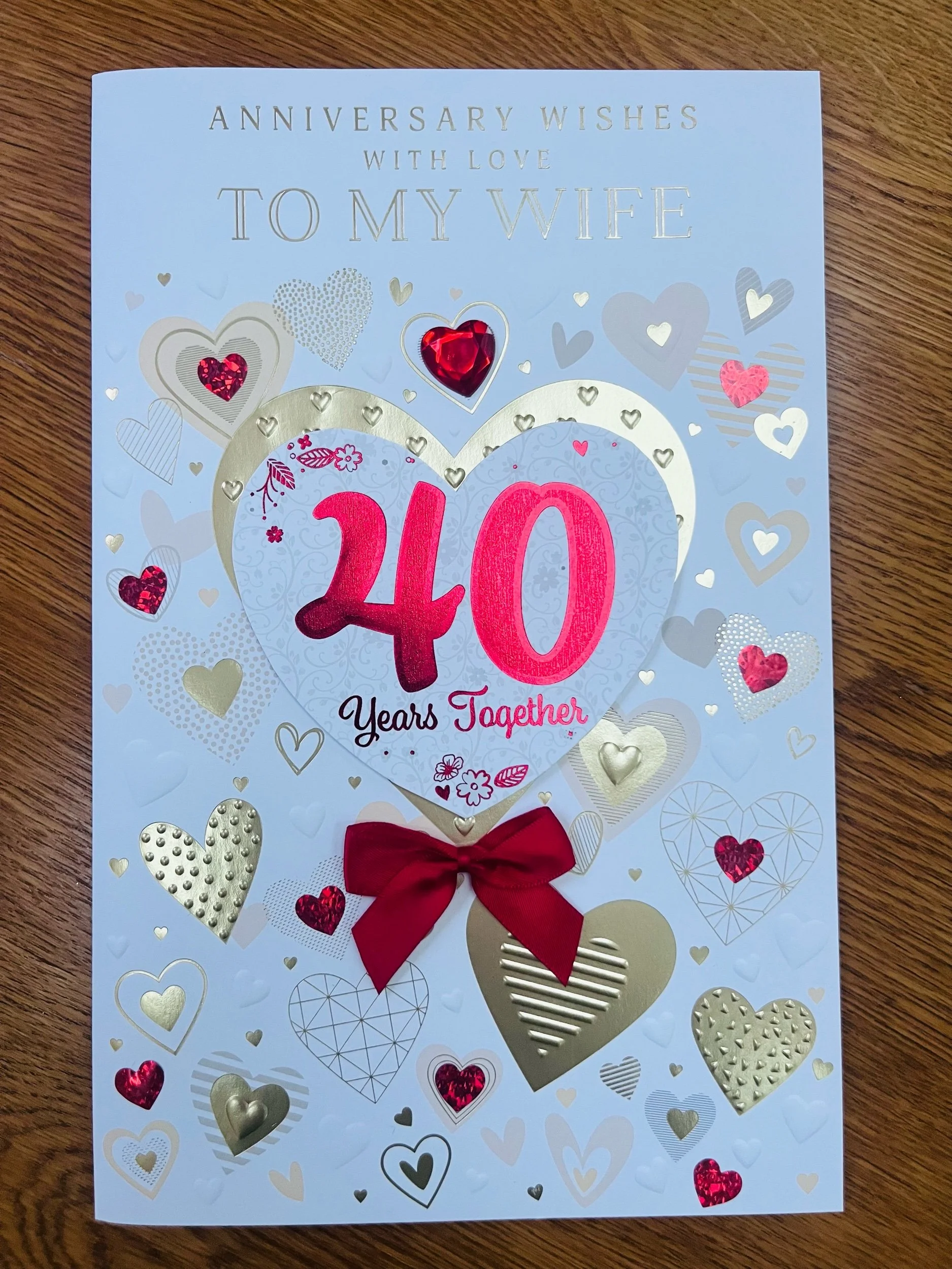 Extra Special Wife 40th Anniversary card