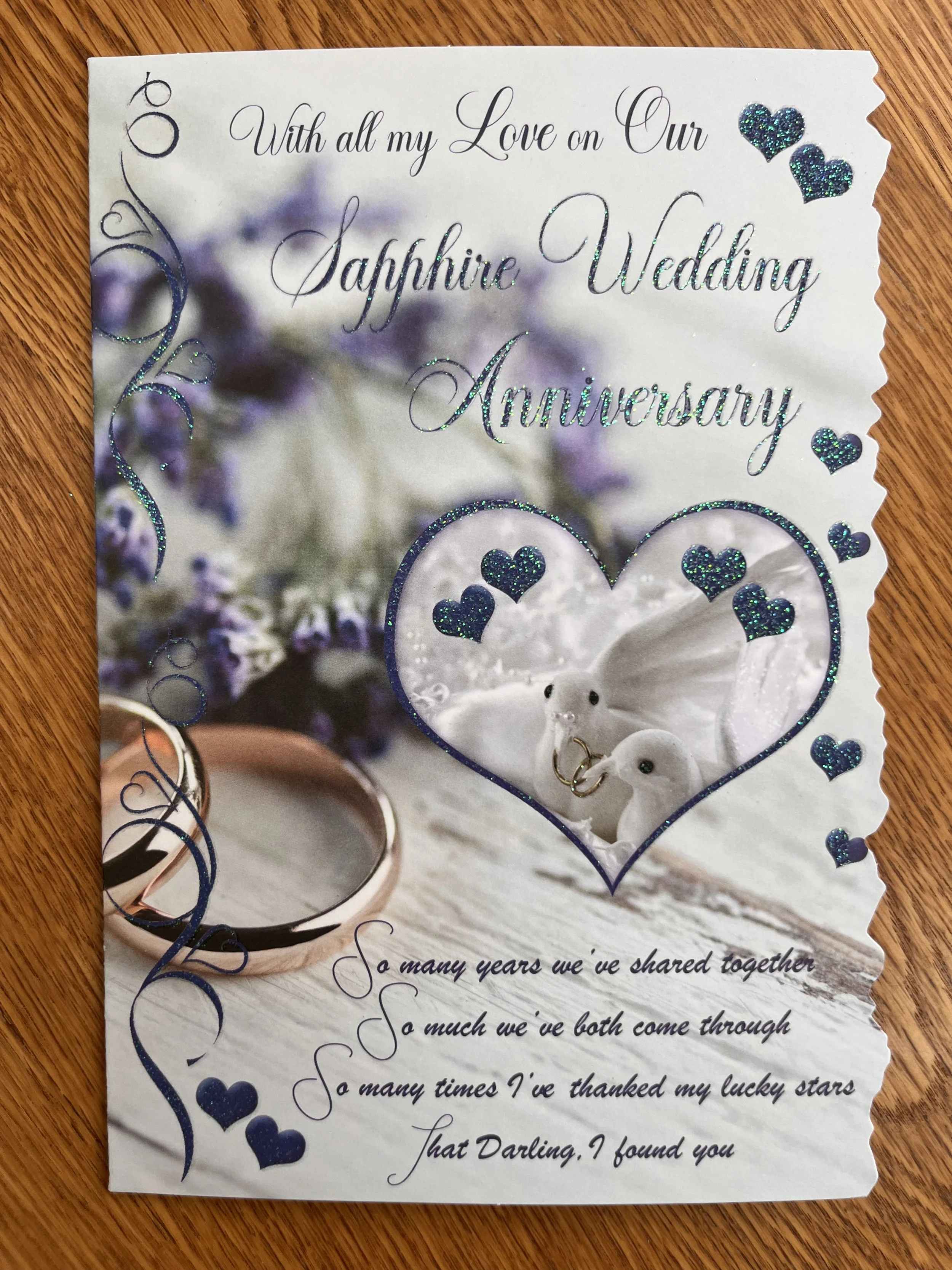 Our 45th anniversary card