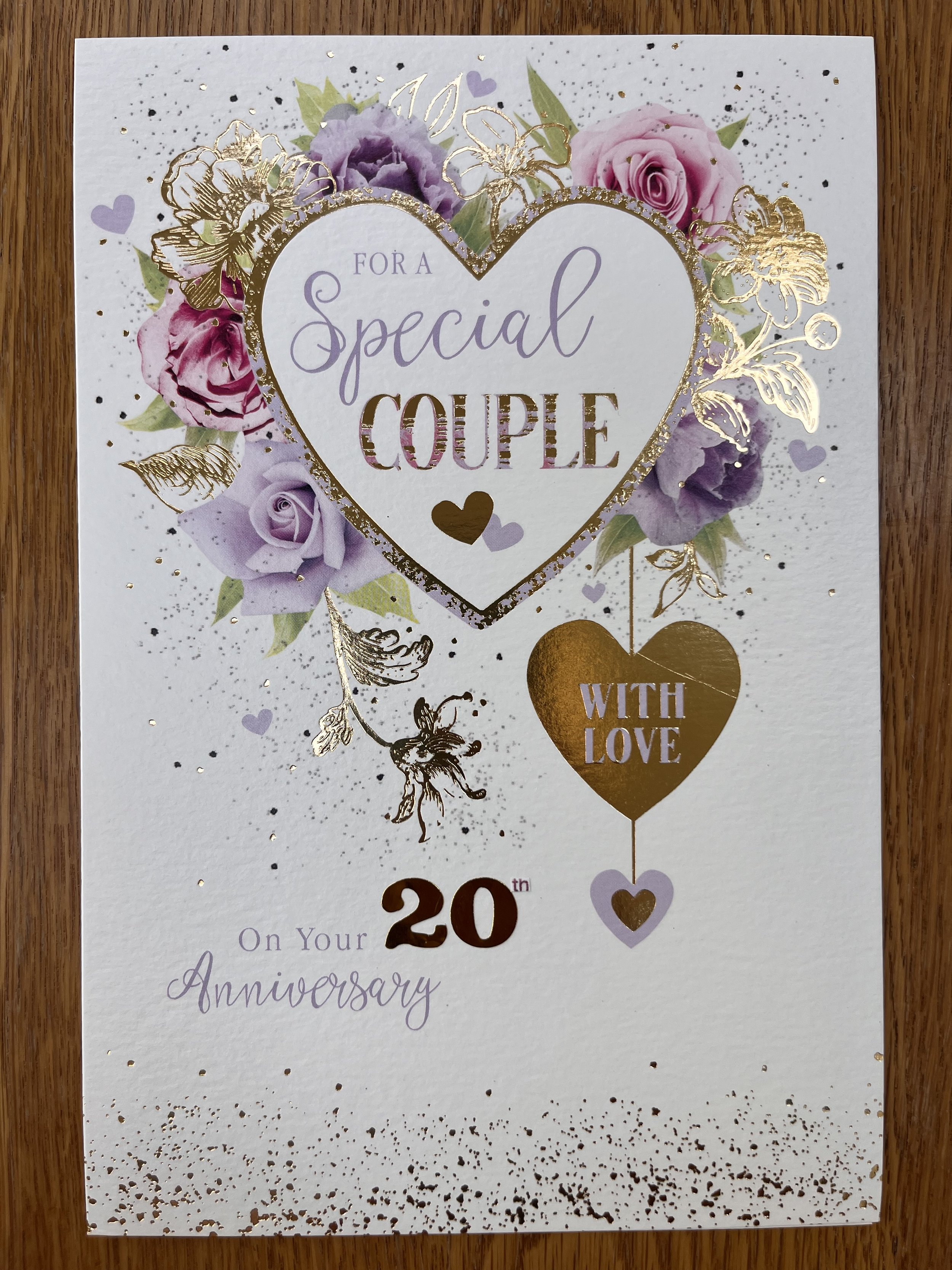 20th anniversary card