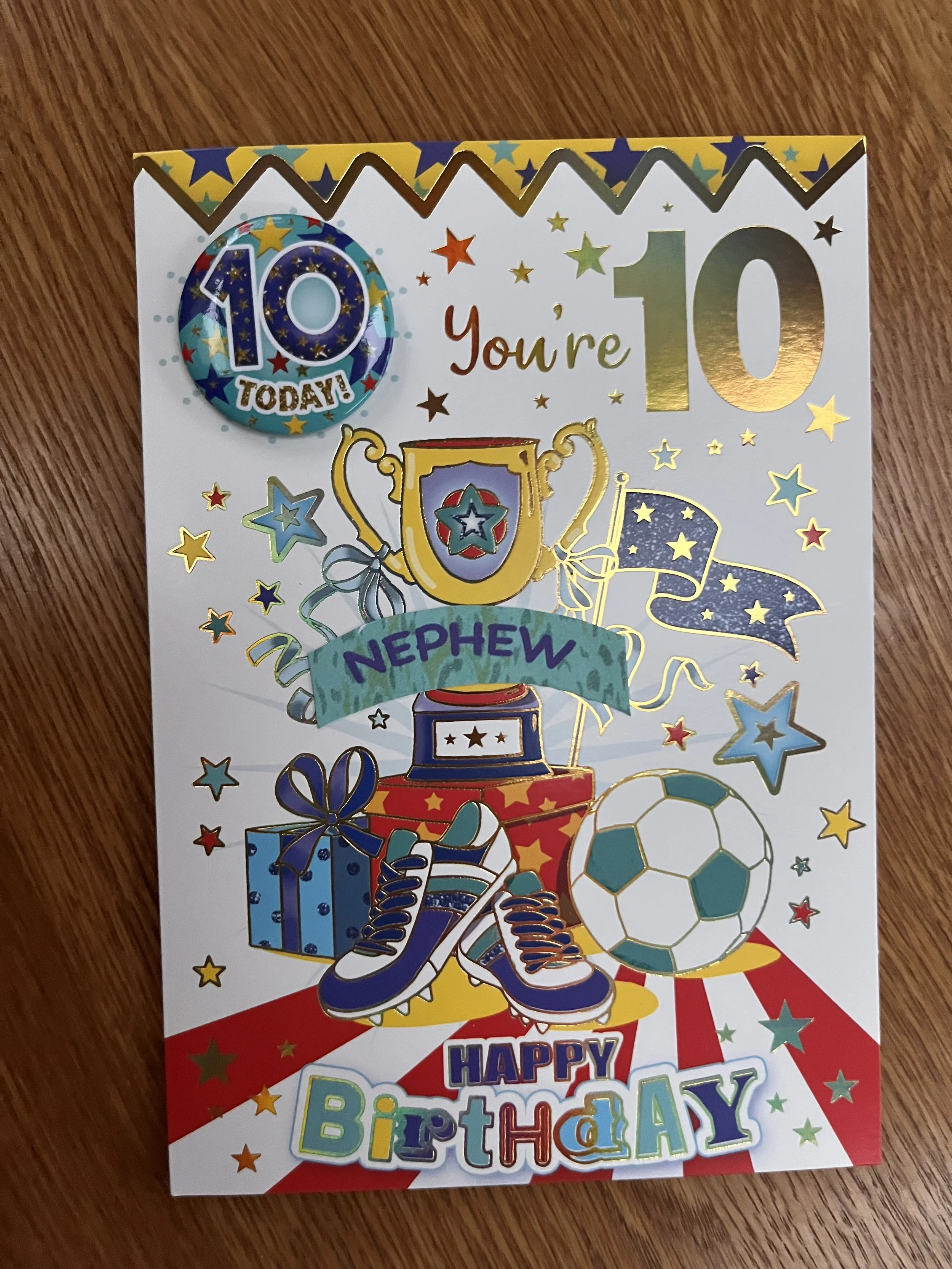 Nephew age 10 birthday card