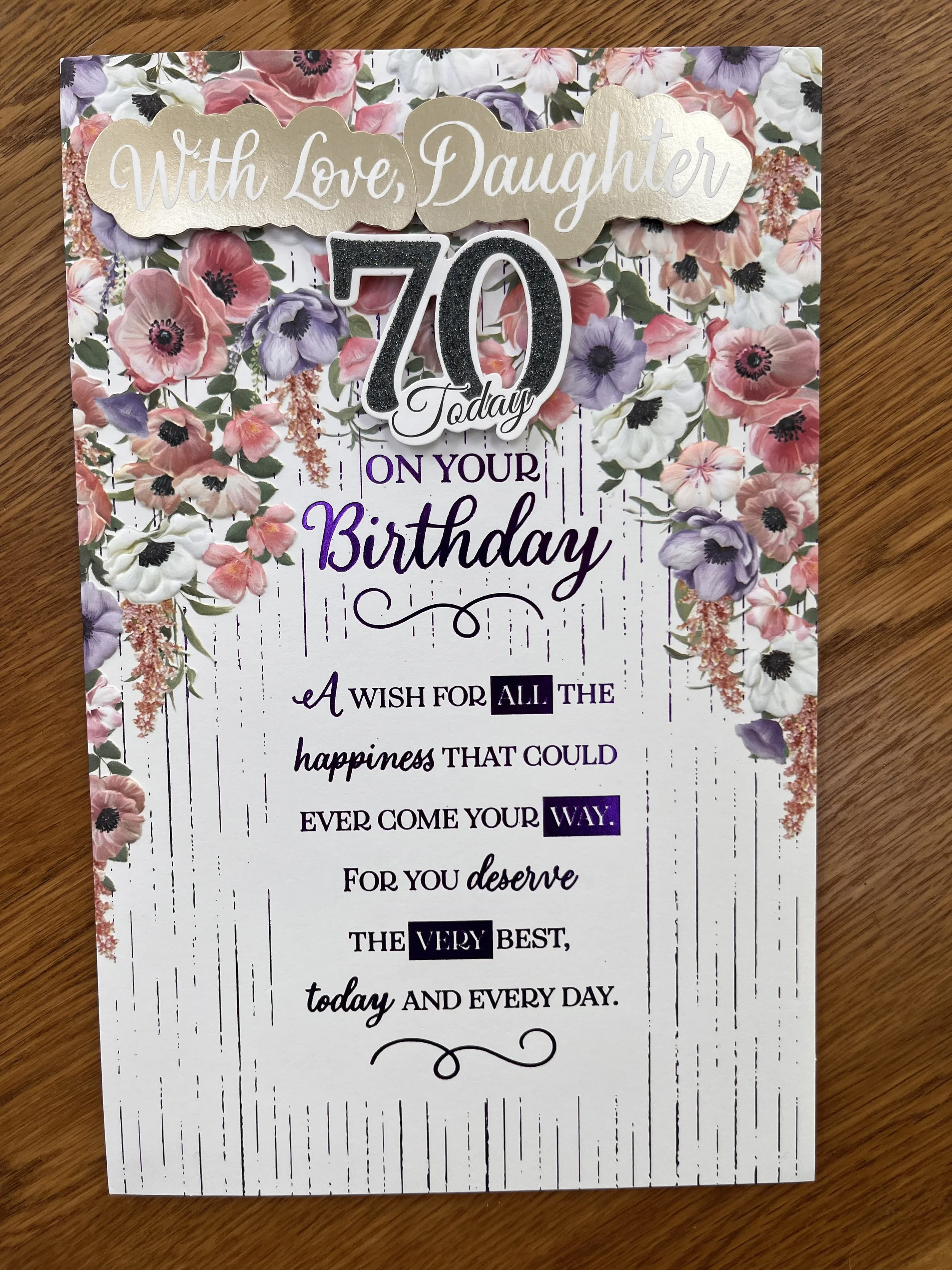 Extra Special Daughter 70th Birthday Card