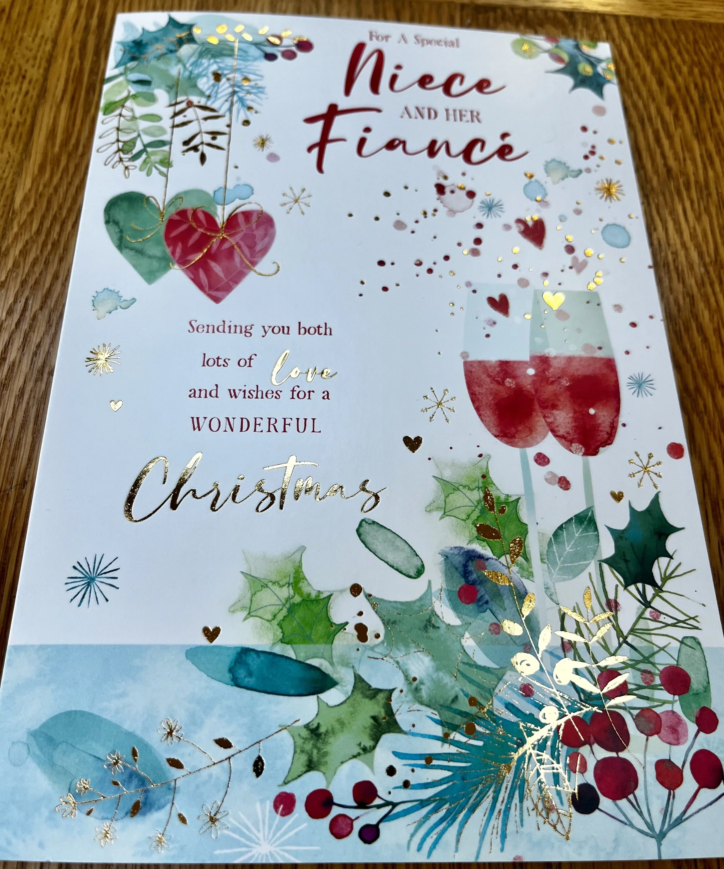Niece and Fiancee Christmas card