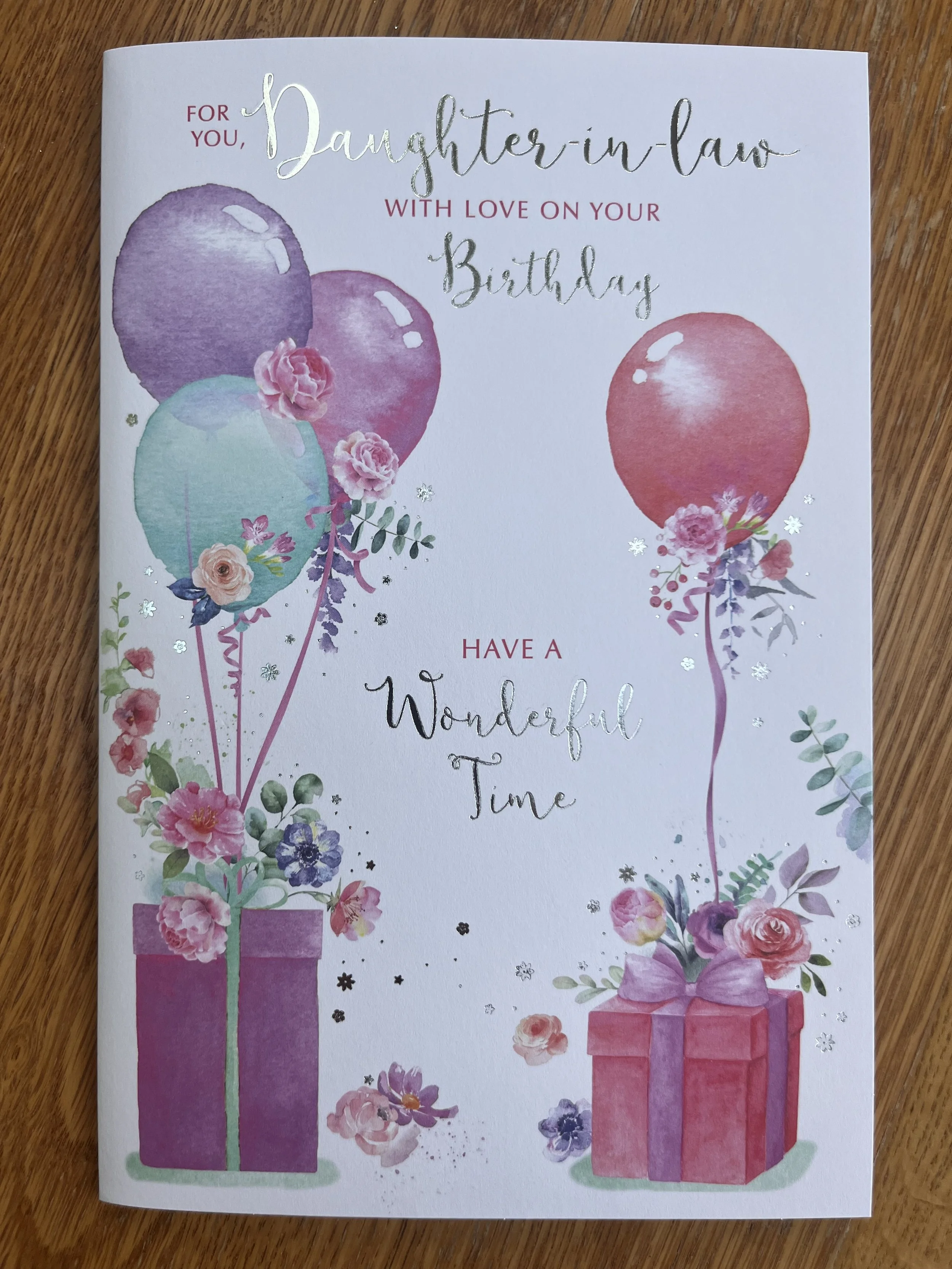 Daughter in Law birthday card