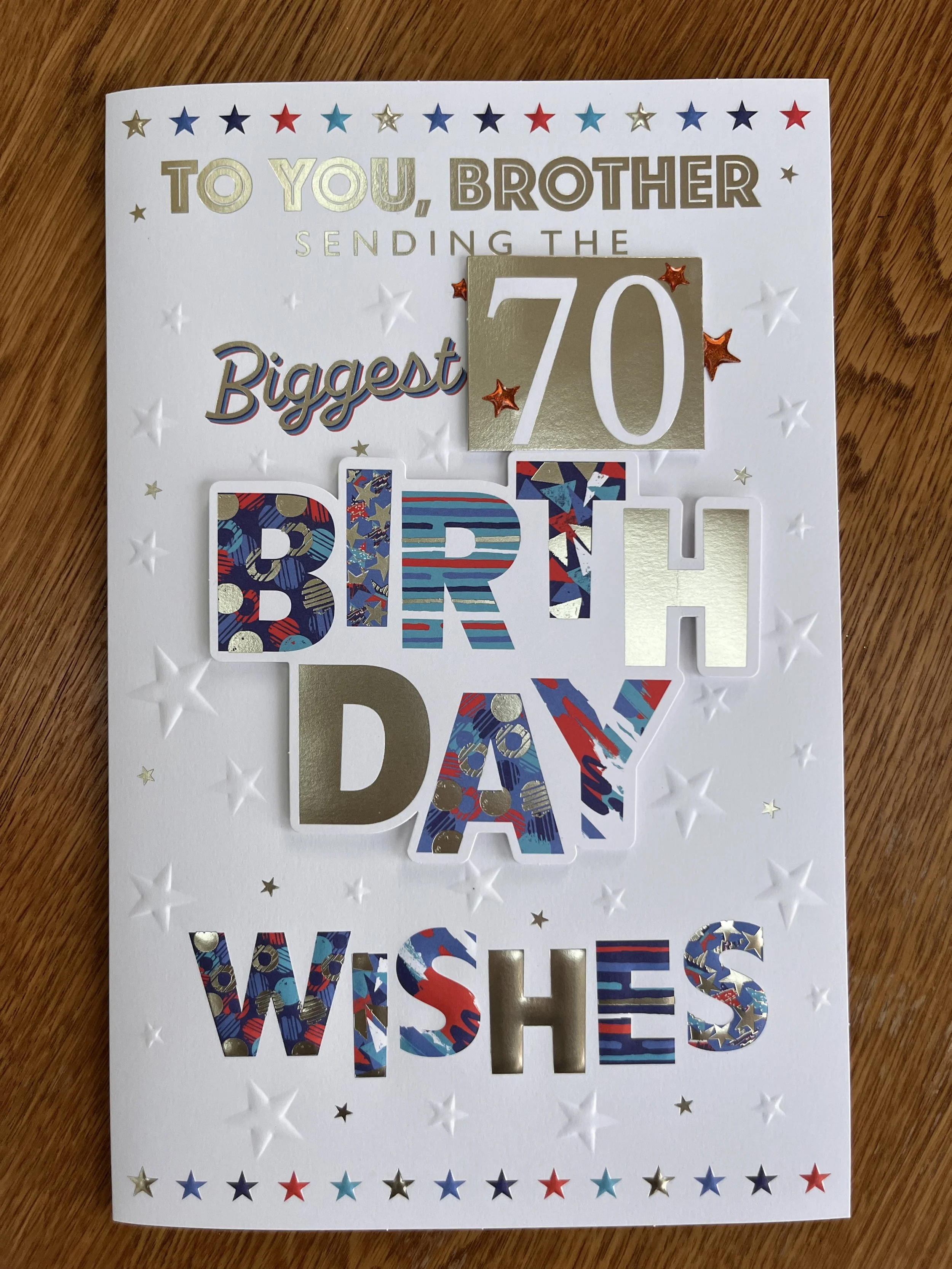 Extra Special Brother 70th birthday card