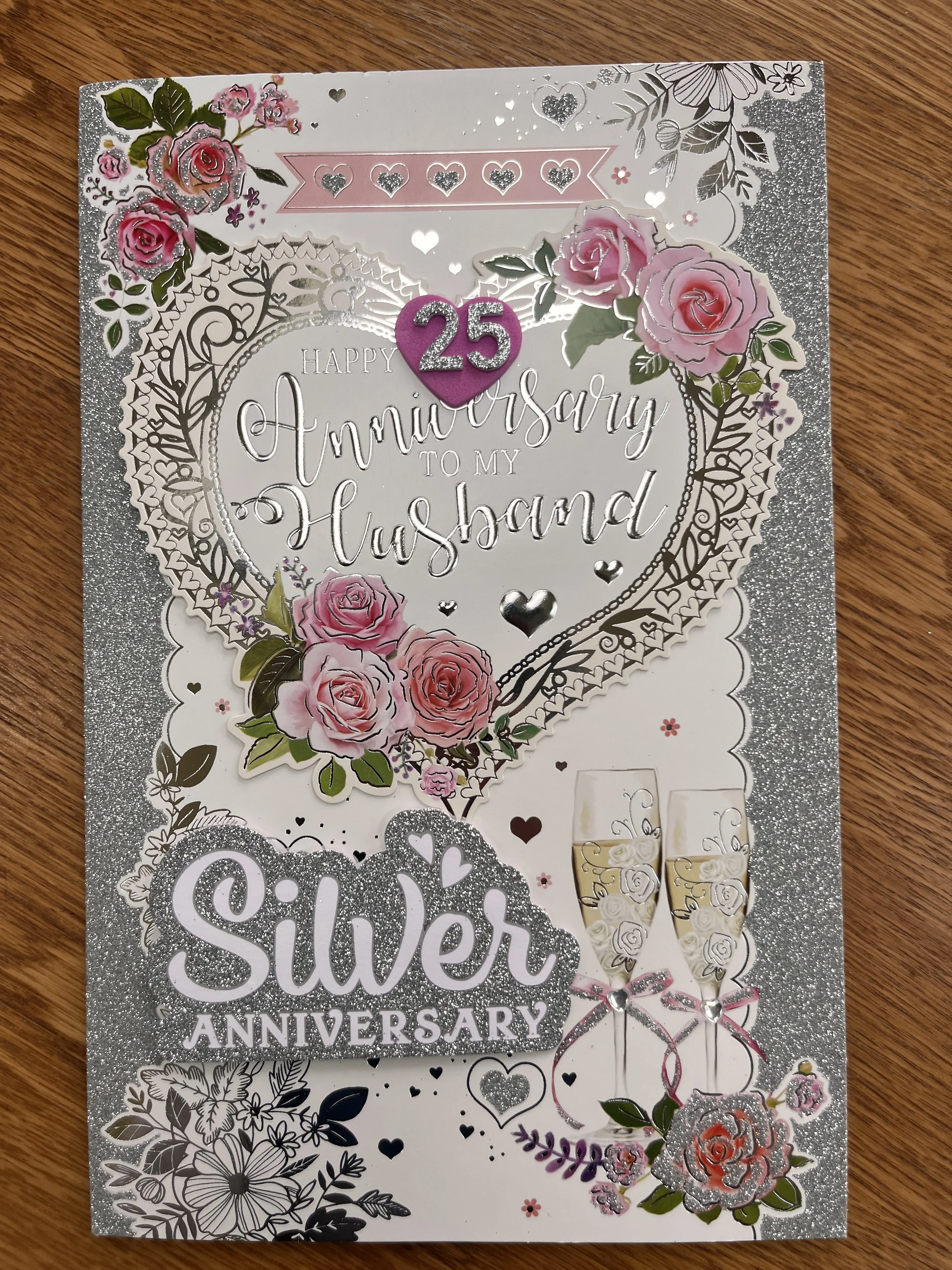 Special Husband 25th anniversary card
