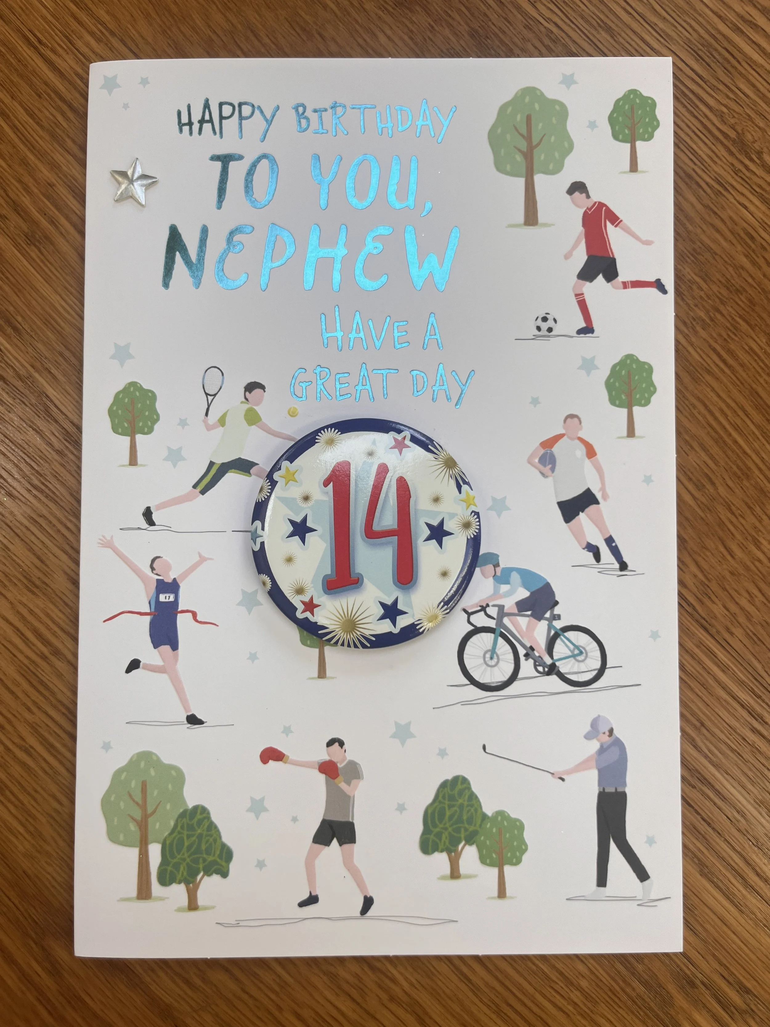 Nephew 14th birthday card