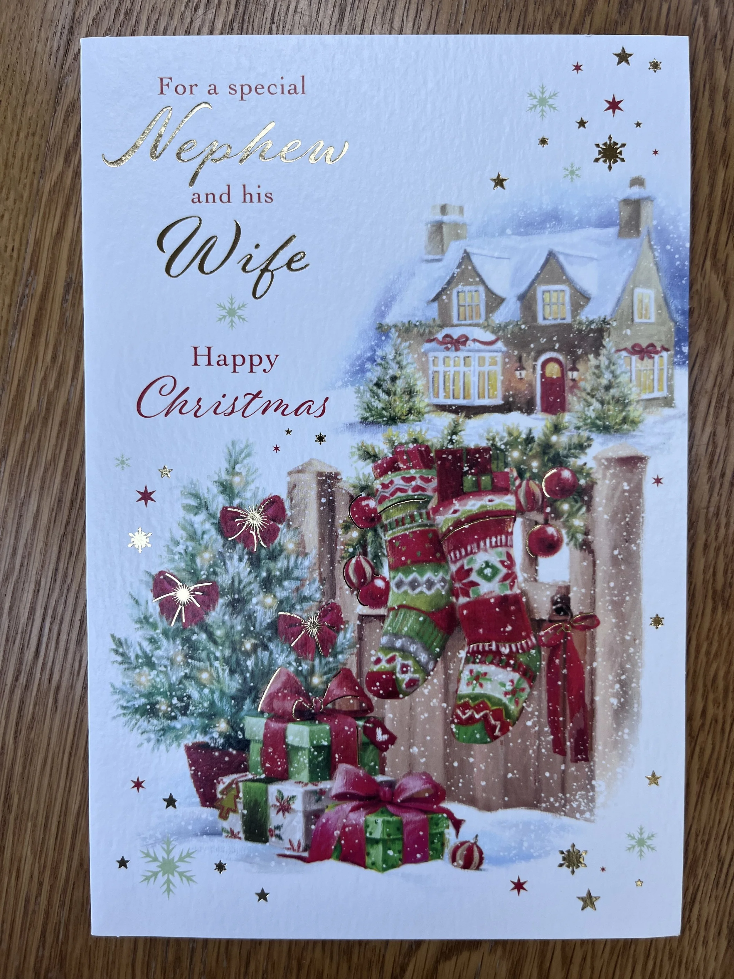 Nephew and Wife christmas  card