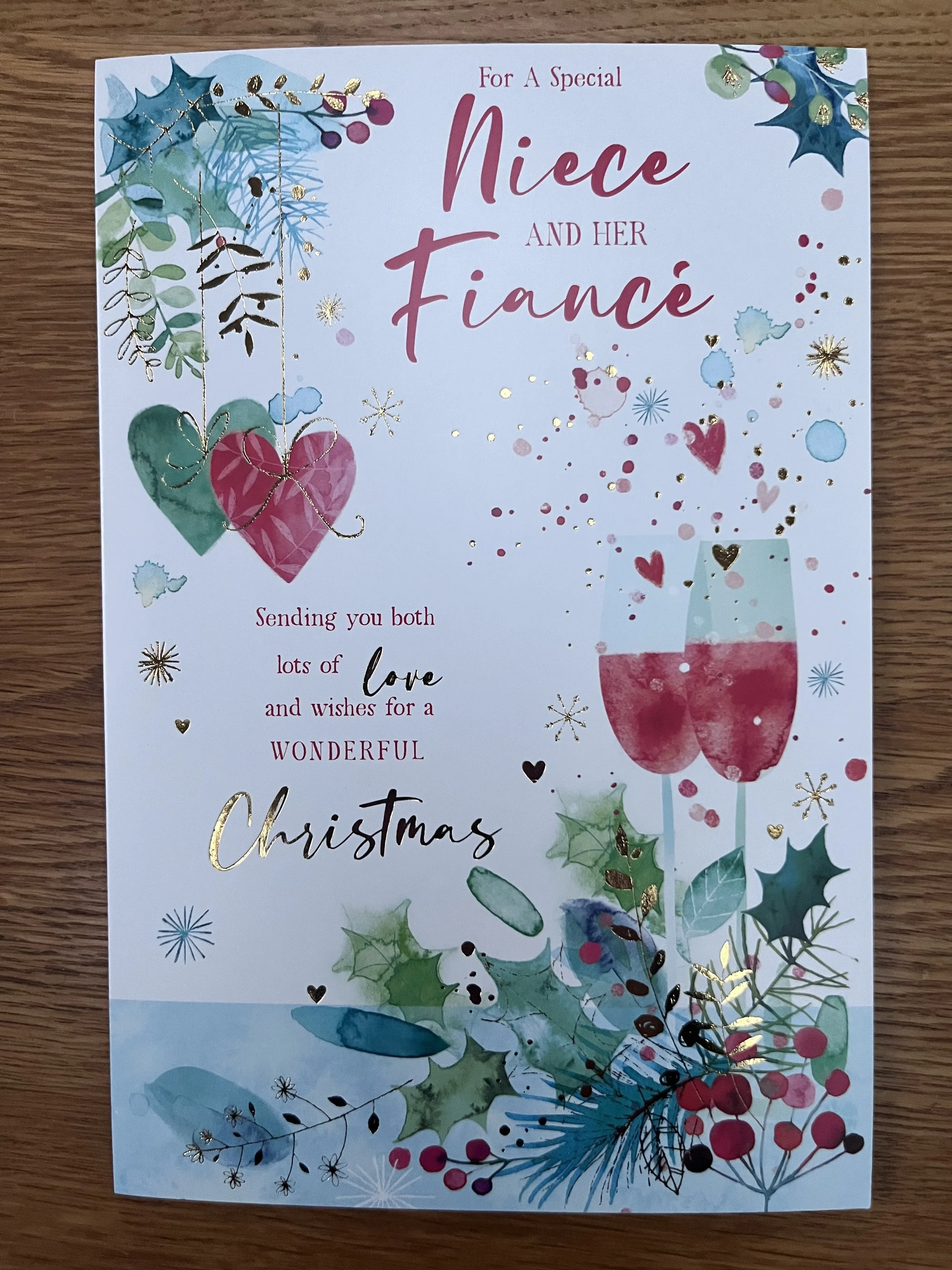 Niece and Fiancee Christmas card