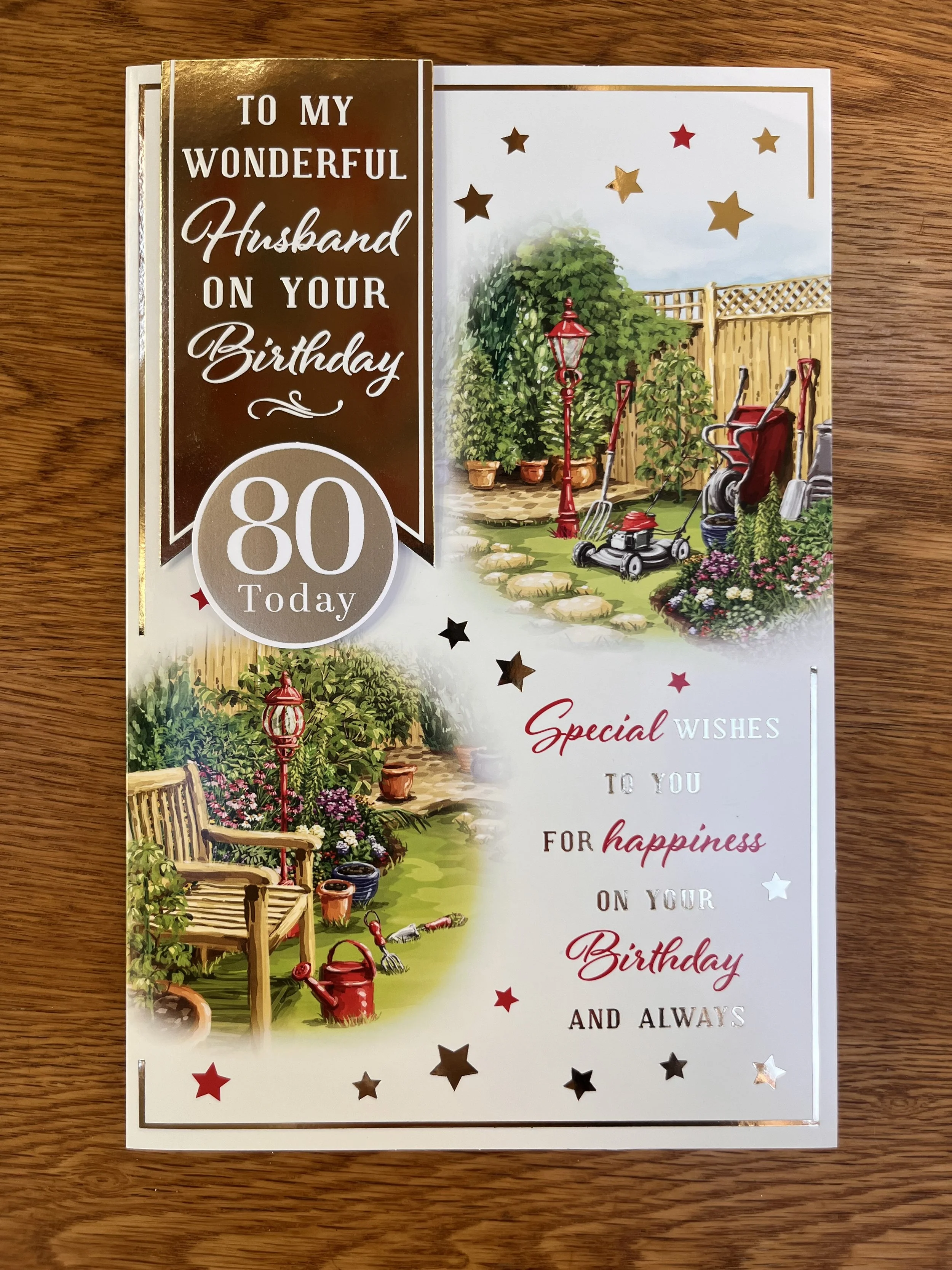 Husband 80th birthday card