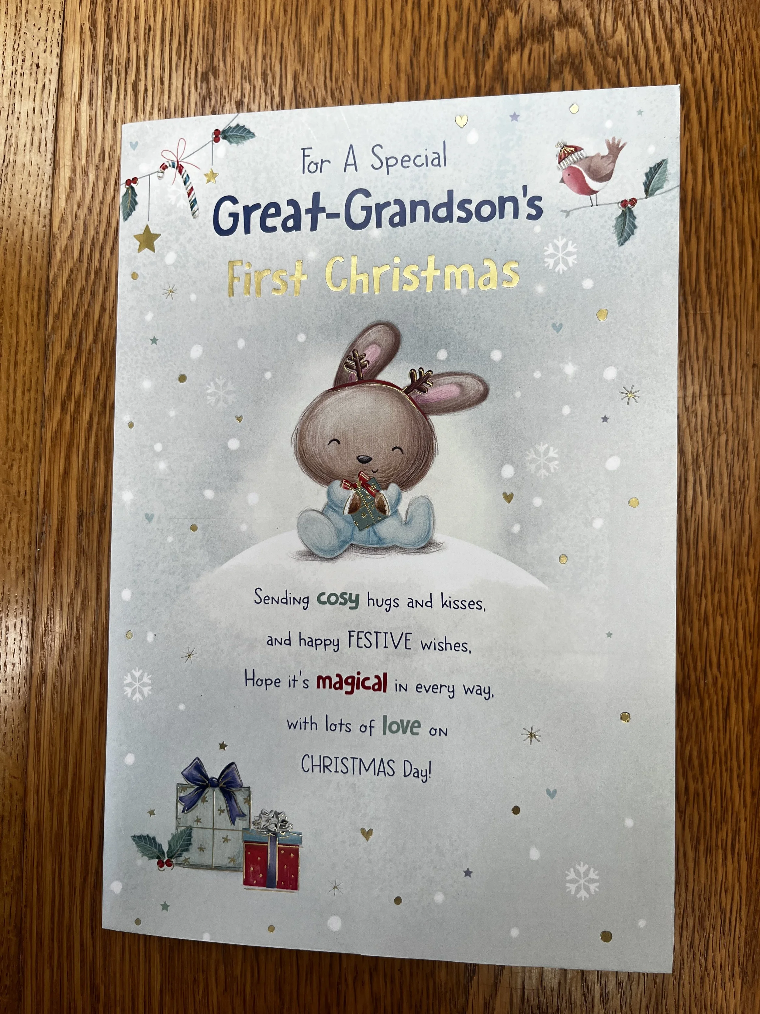 Great Grandson 1st christmas  card