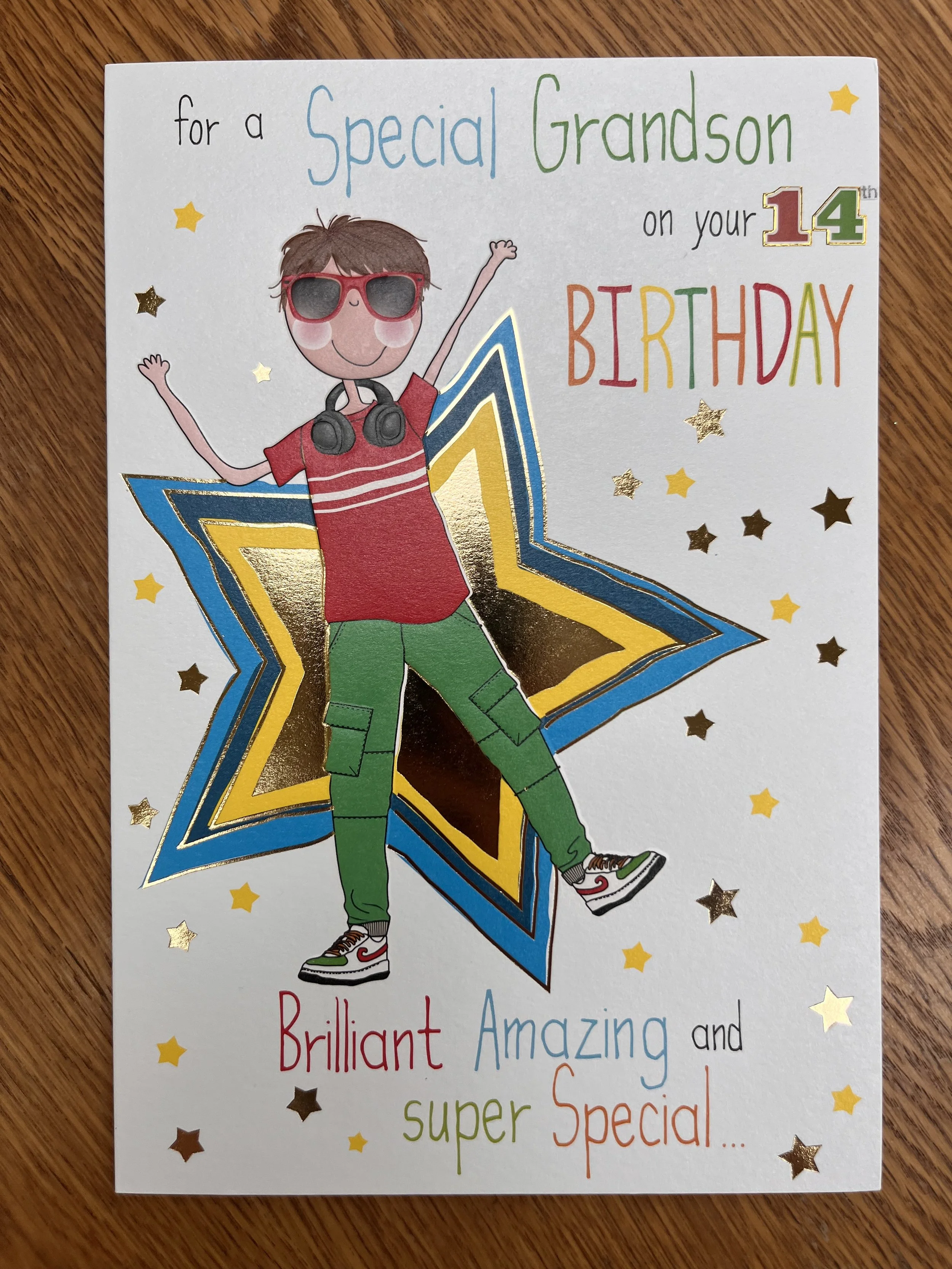 Grandson 14th Birthday Card