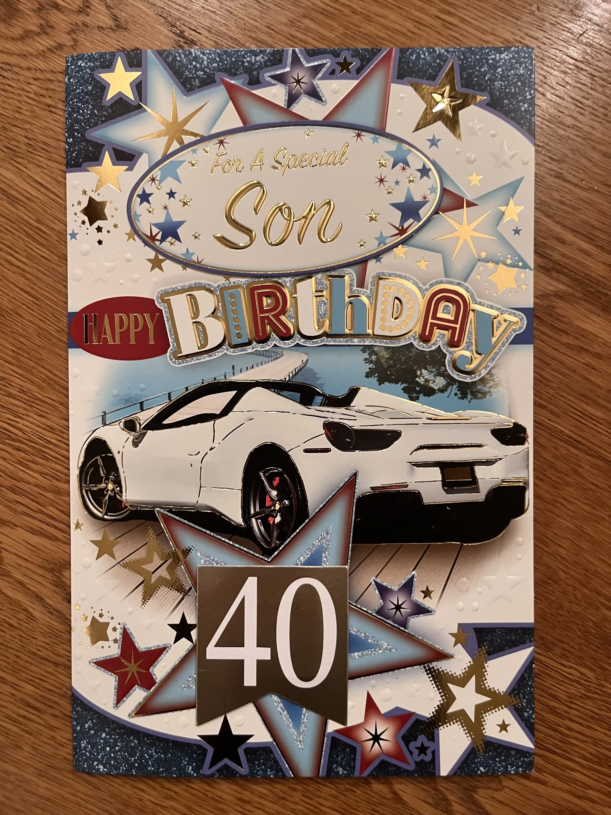 Extra Special Son 40th birthday card