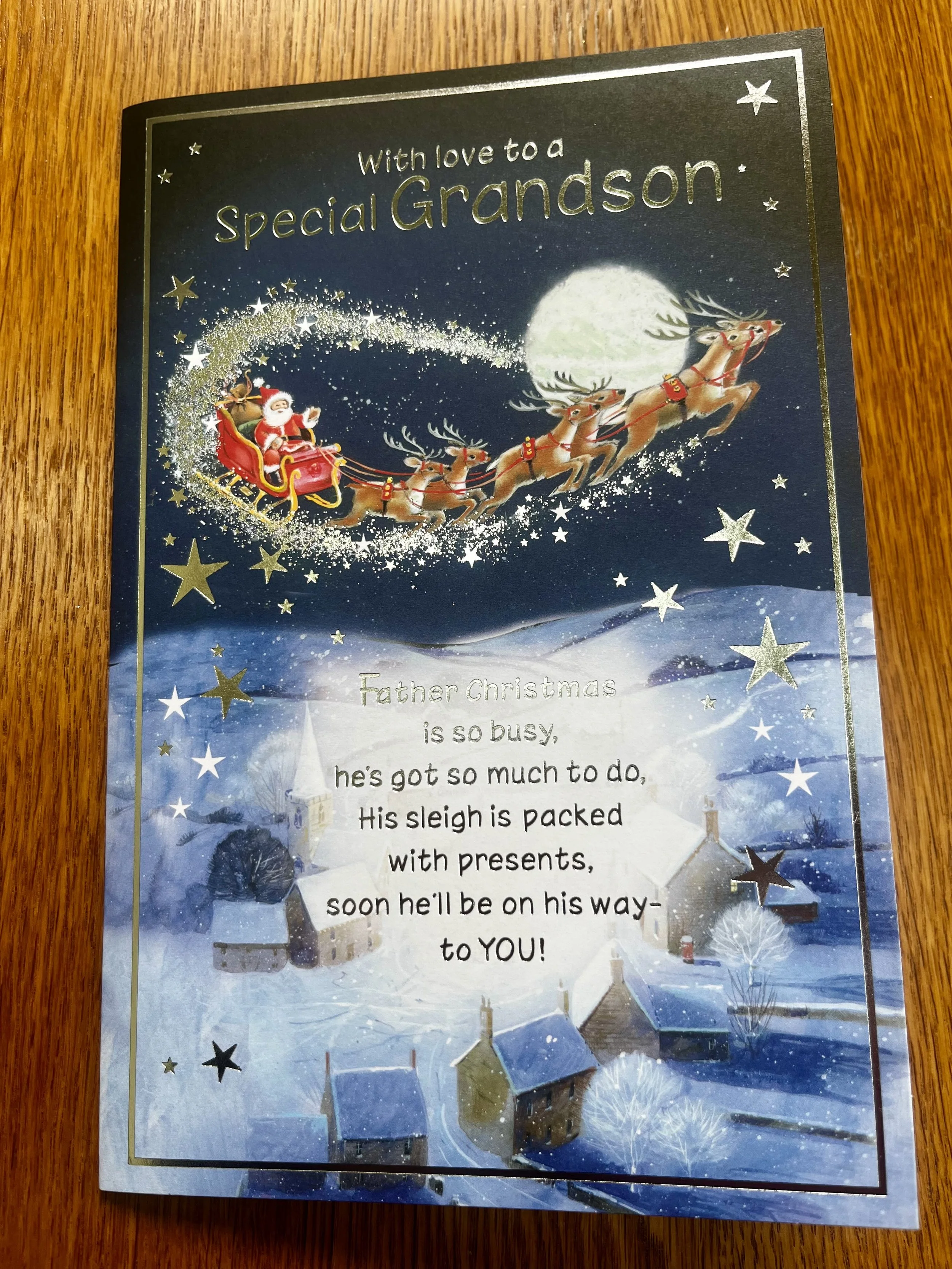 Santa Grandson christmas card