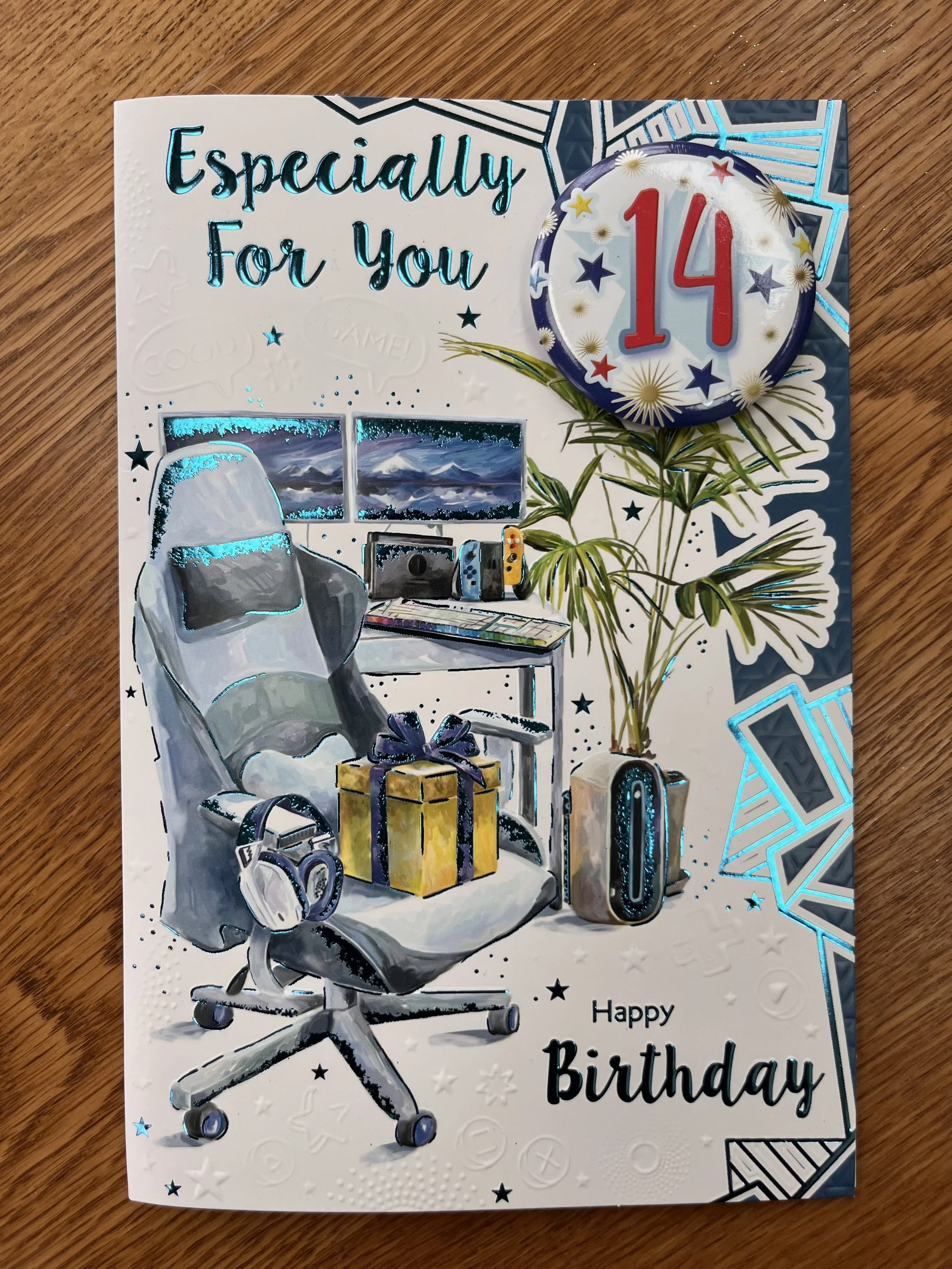 Boys Age 14 birthday card