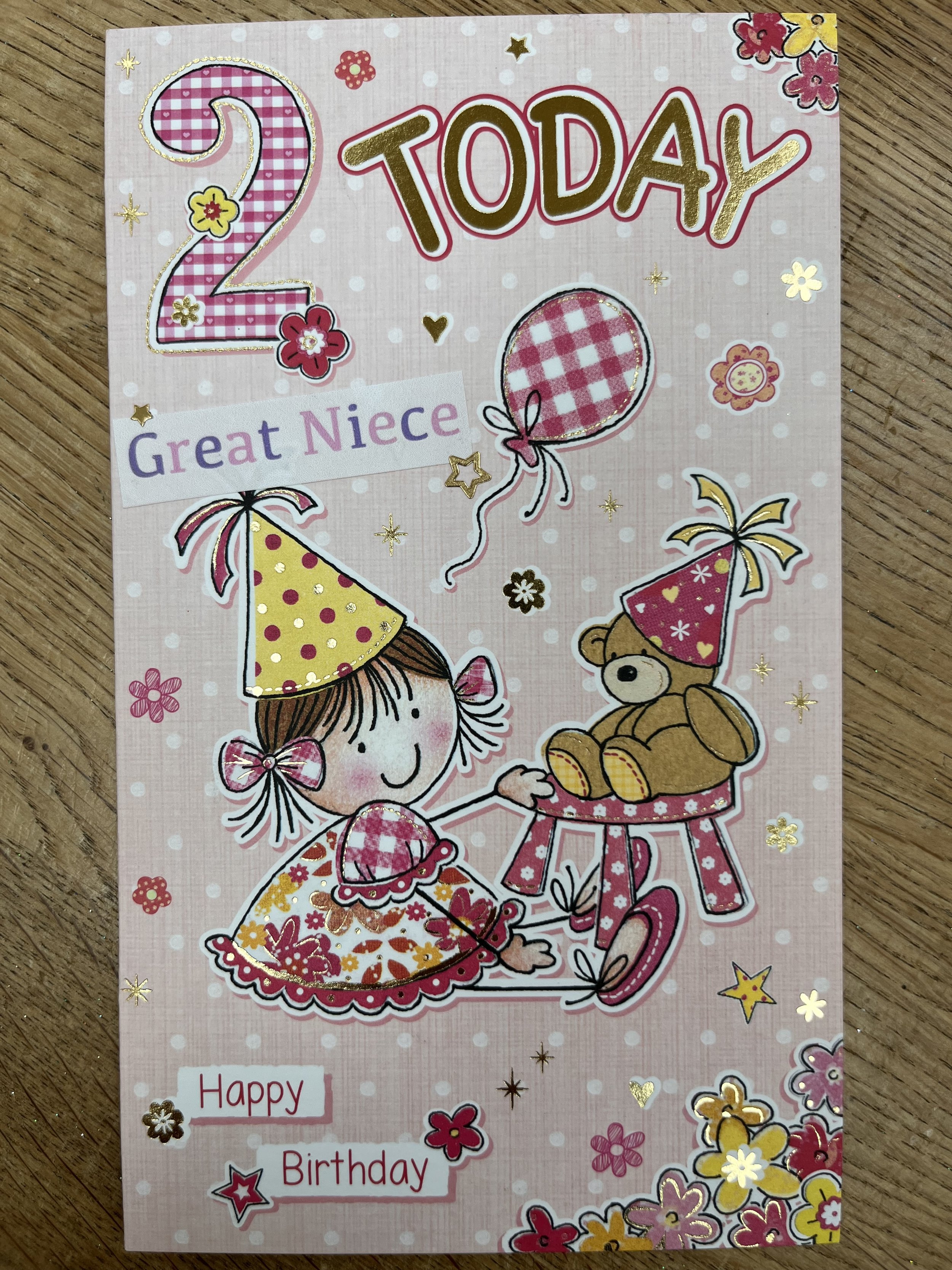 Great Niece 2nd Birthday Card