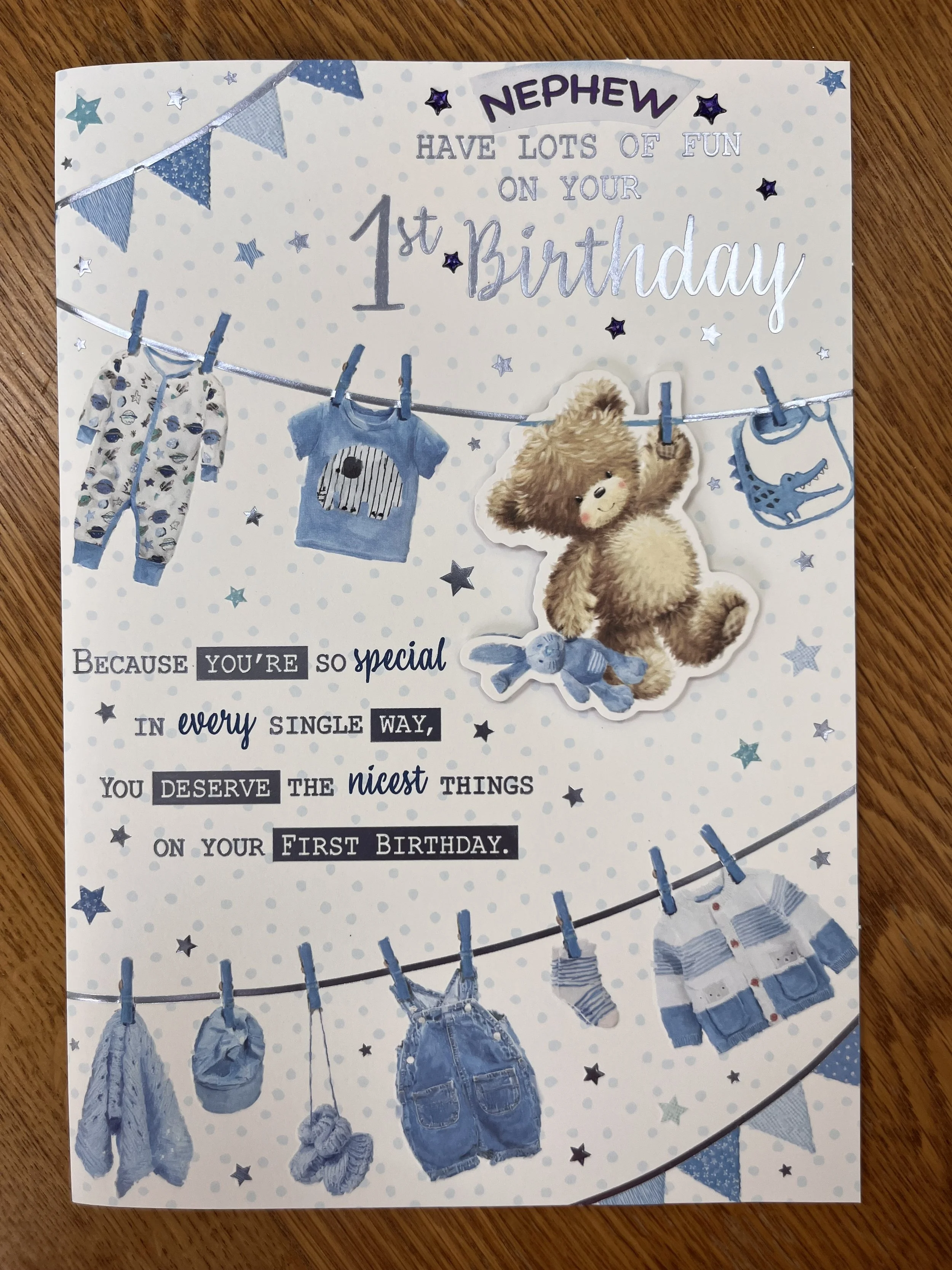 Nephew 1st Birthday Card