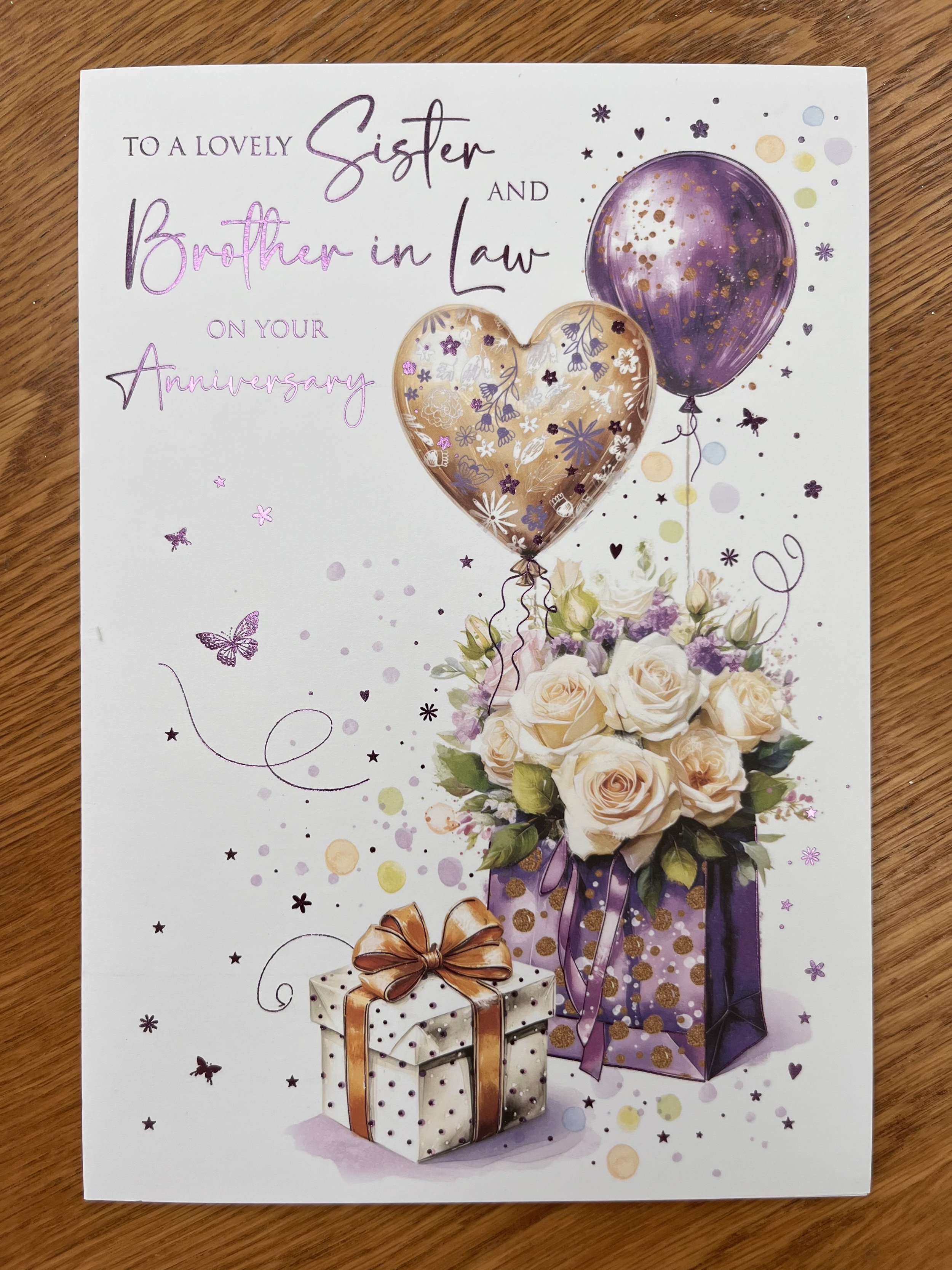 Sister and Brother in Law anniversary  card